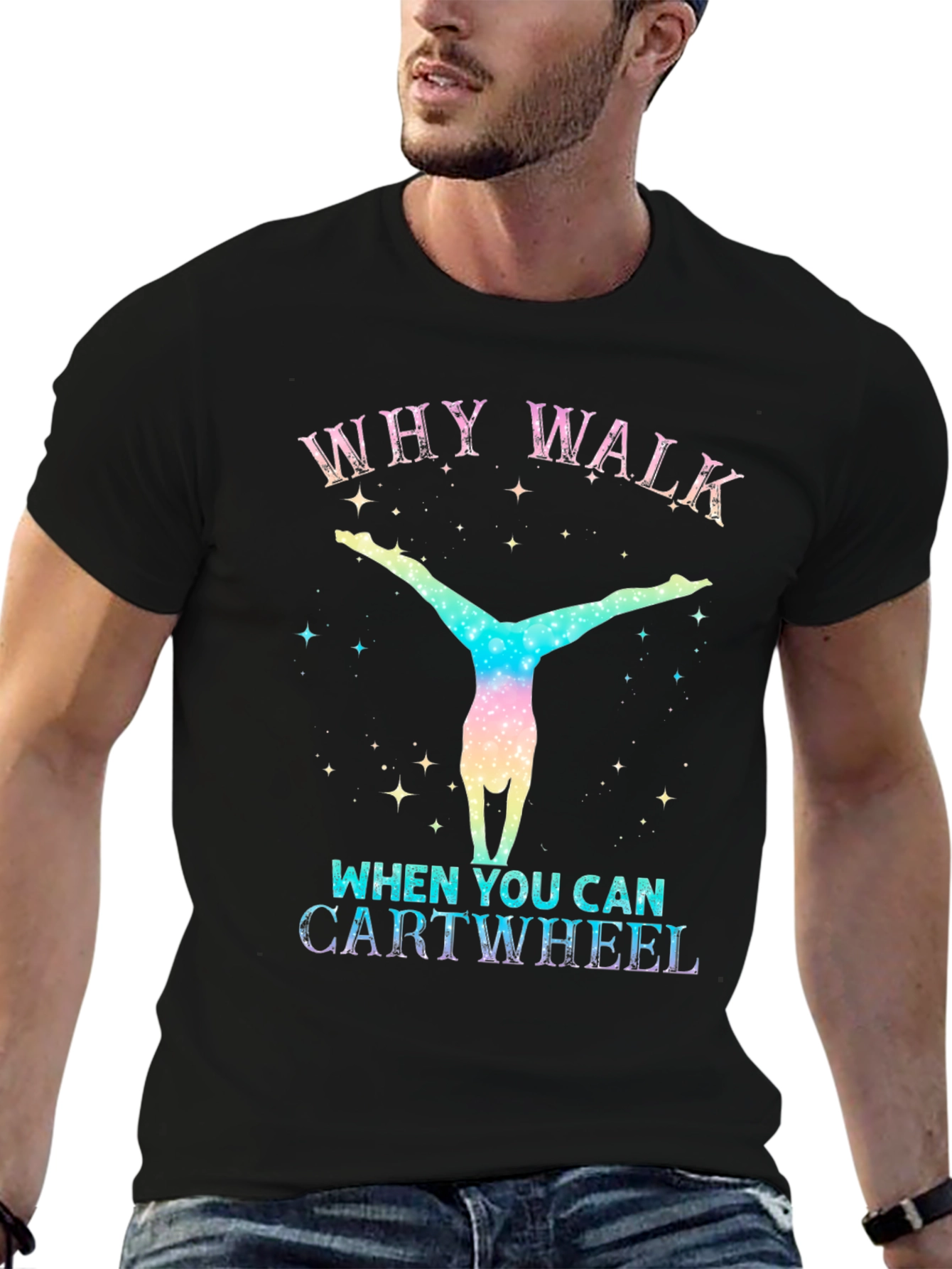 Why Walk? Cartwheel Graphic Tee