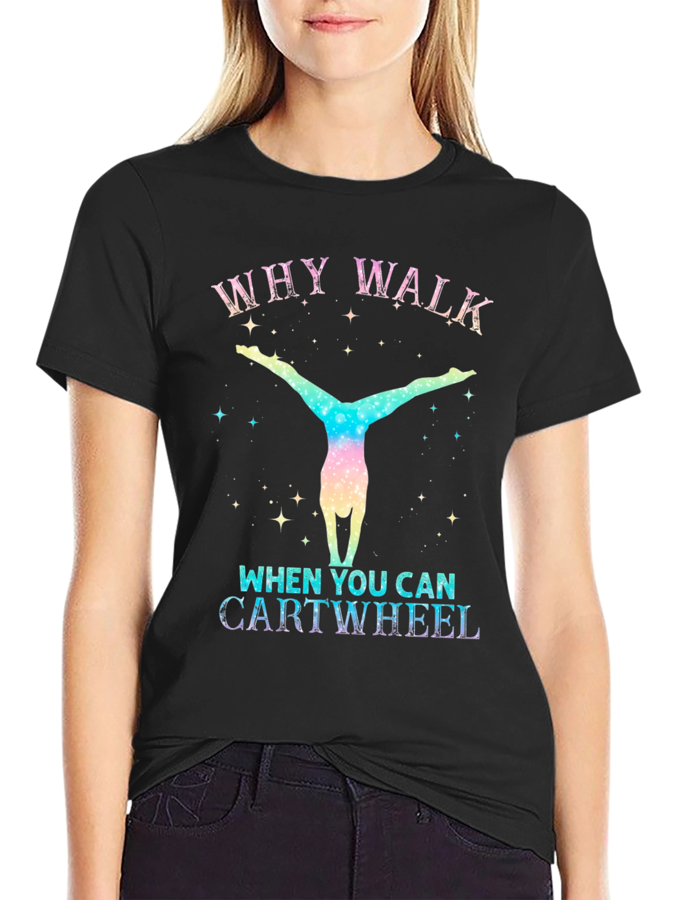 Why Walk? Cartwheel Graphic Tee