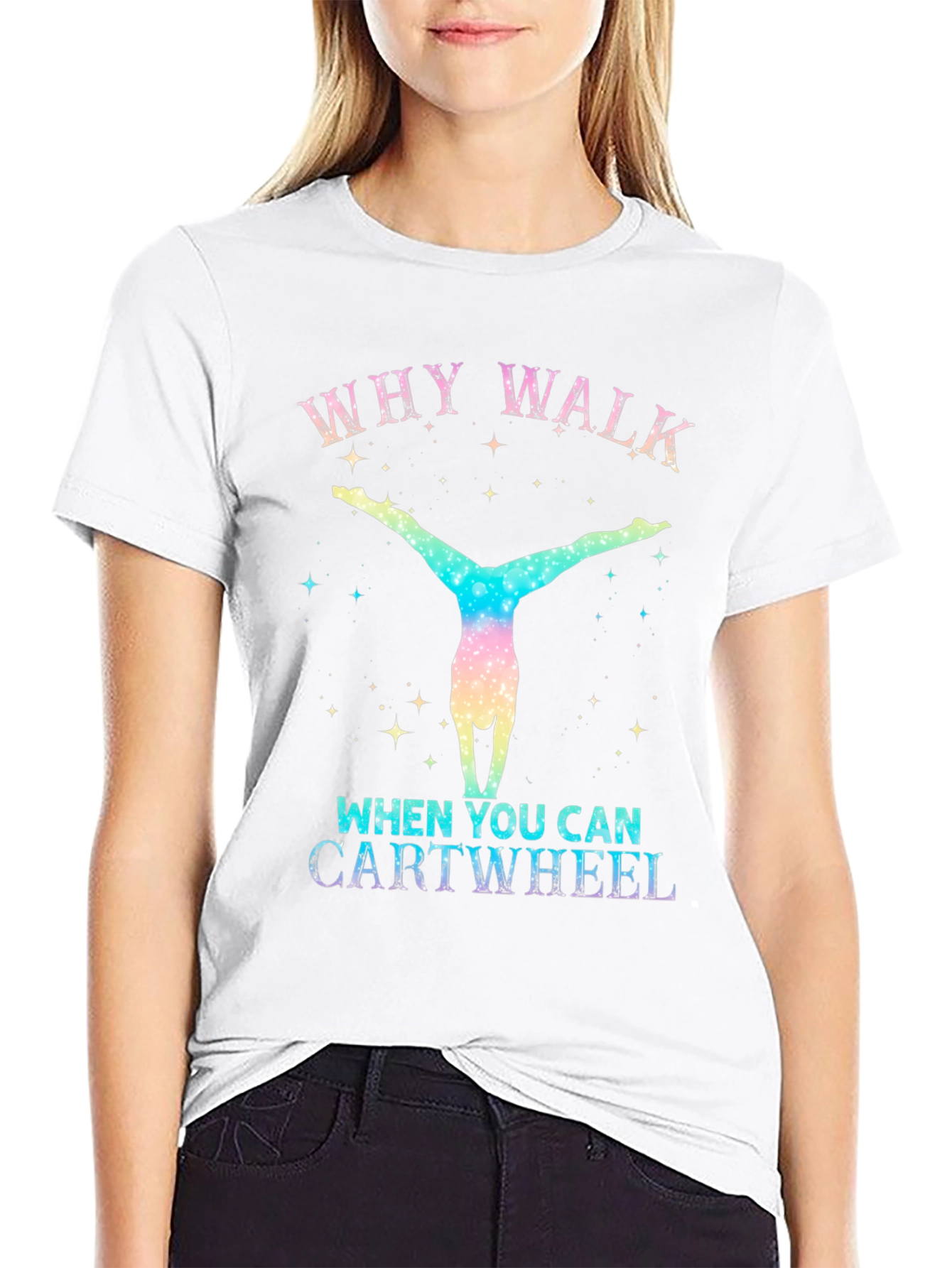 Why Walk? Cartwheel Graphic Tee
