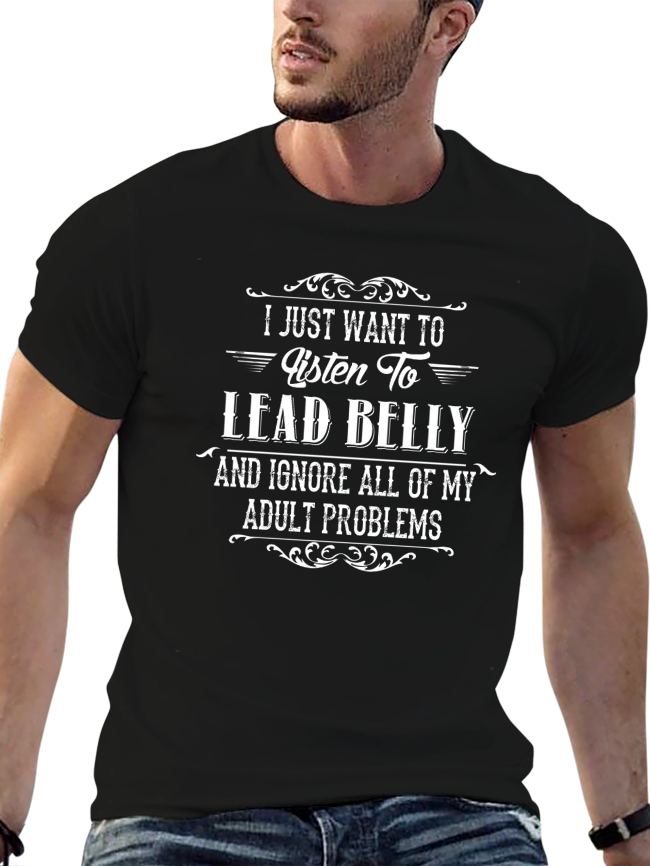 Lead Belly Music T-Shirt - Ignore Adult Problems