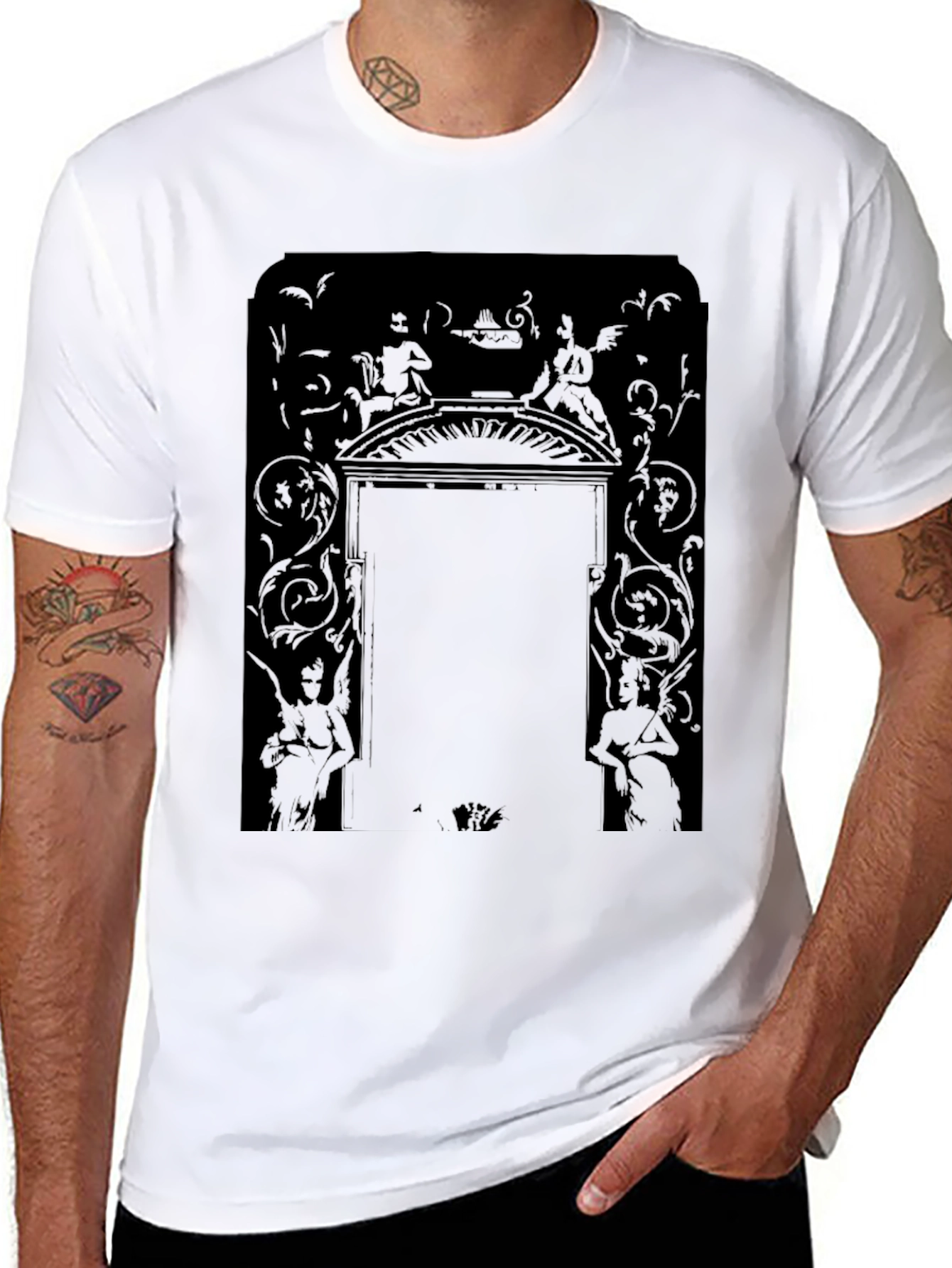 Gothic Angelic Art T-Shirt - Dark Graphic Tee