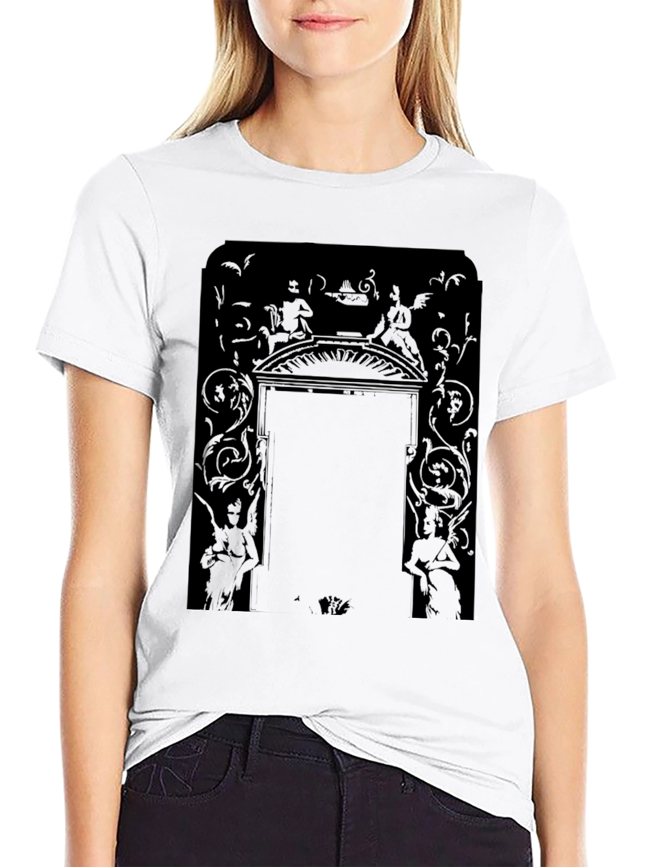 Gothic Angelic Art T-Shirt - Dark Graphic Tee