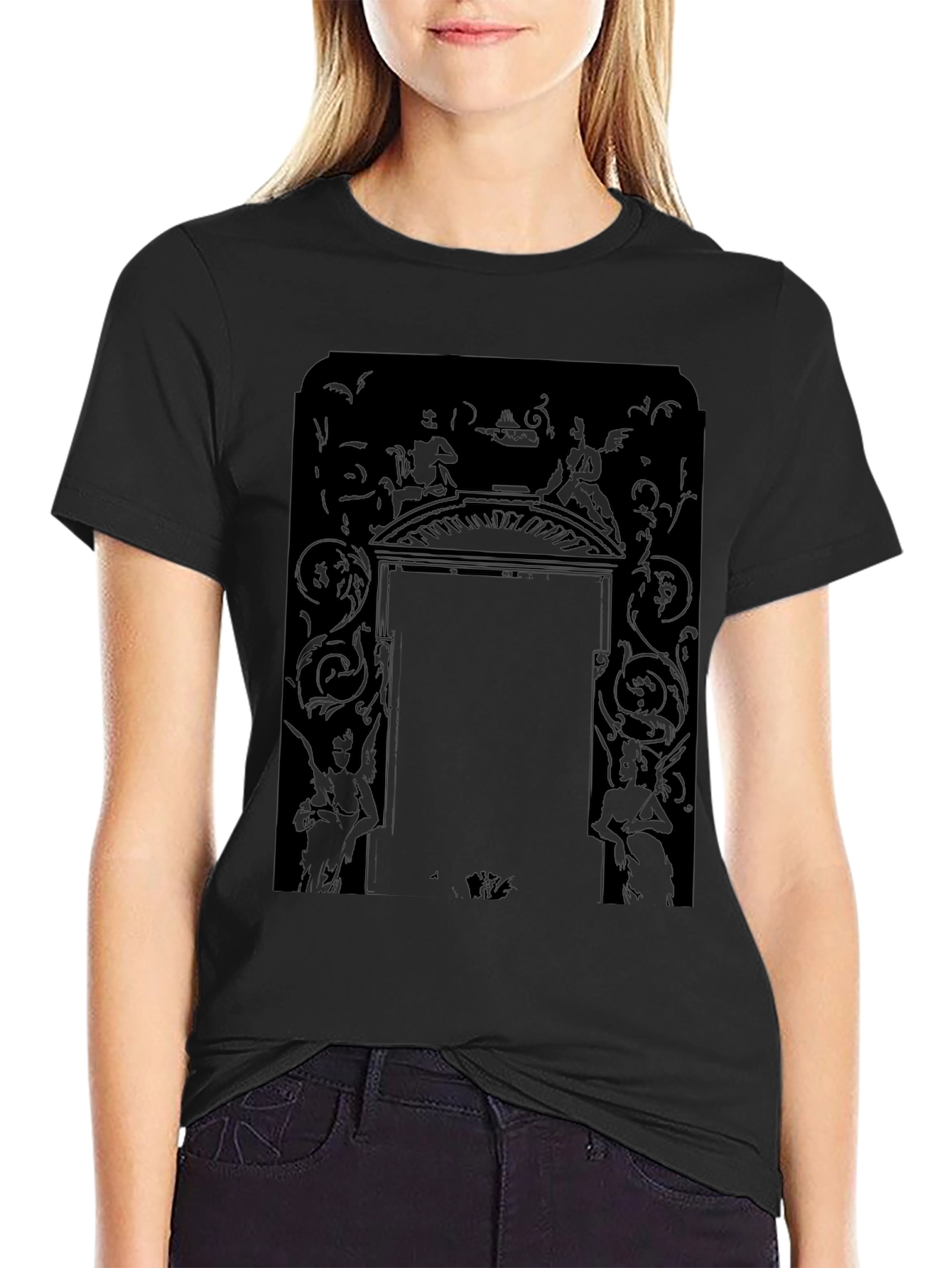 Gothic Angelic Art T-Shirt - Dark Graphic Tee