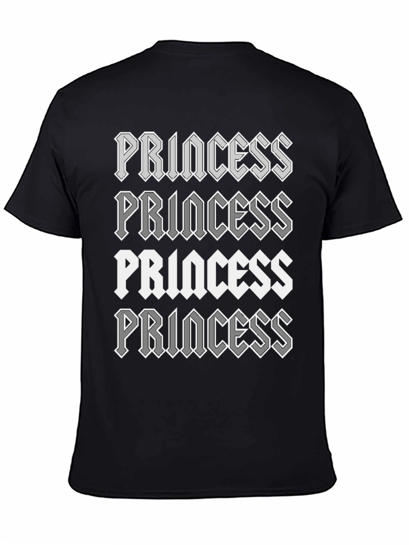 Princess Graphic Print Black T-Shirt