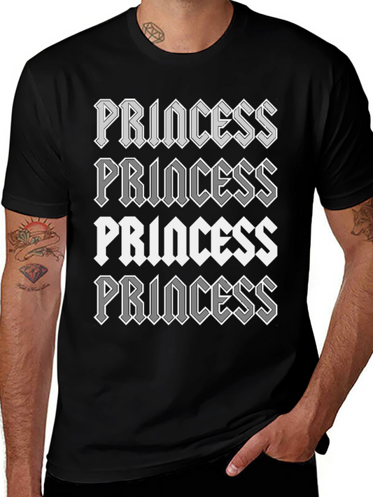 Princess Graphic Print Black T-Shirt