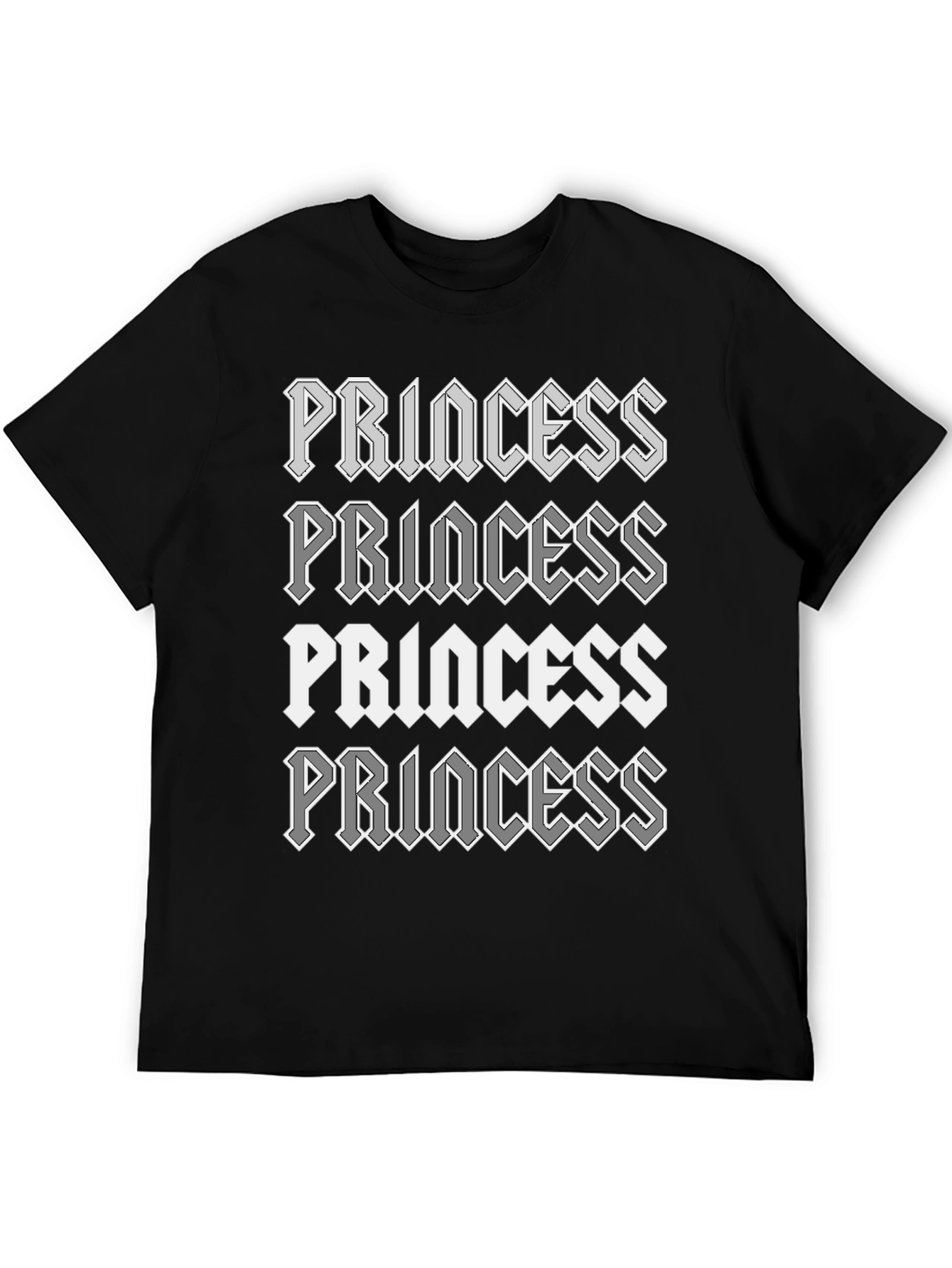 Princess Graphic Print Black T-Shirt