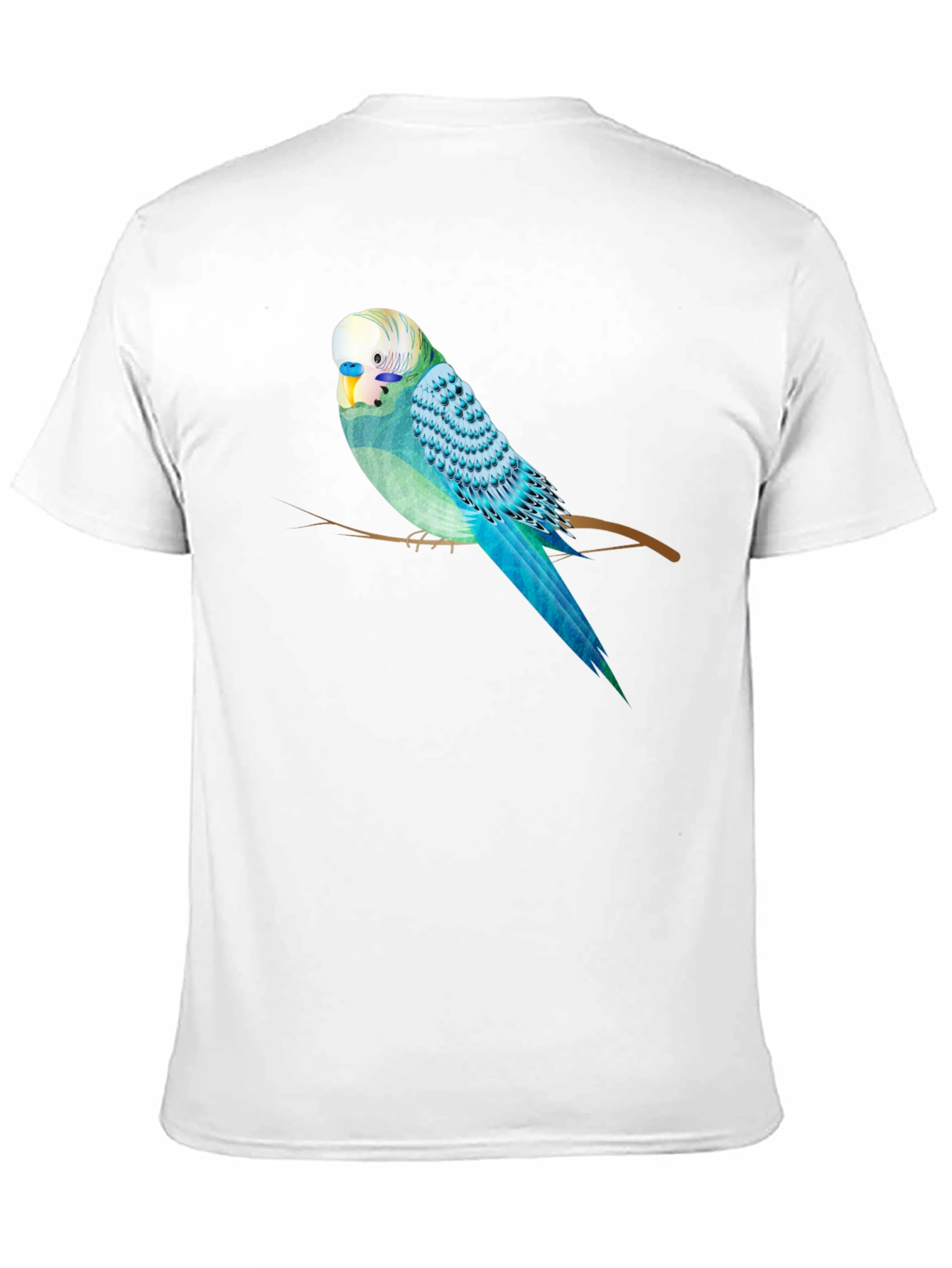Parakeet Graphic Tee - Black Cotton Blend T-Shirt