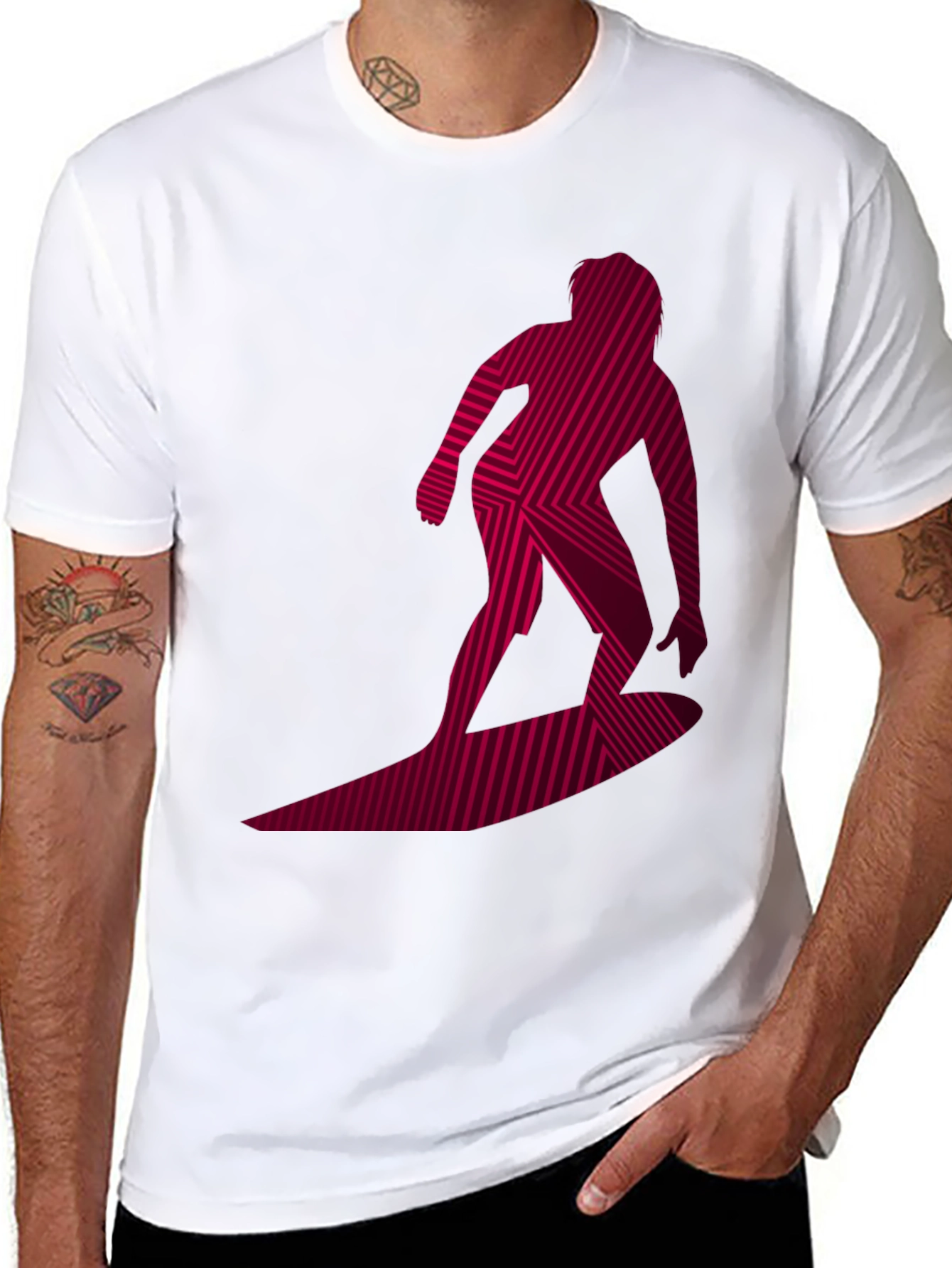 Surfer Graphic Tee - Cool Modern Design T-Shirt