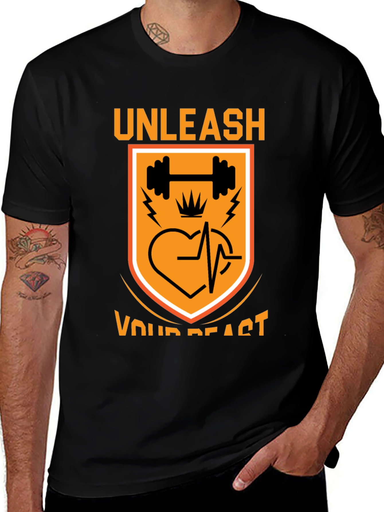 Unleash Your Beast Graphic Tee - Fitness Motivation