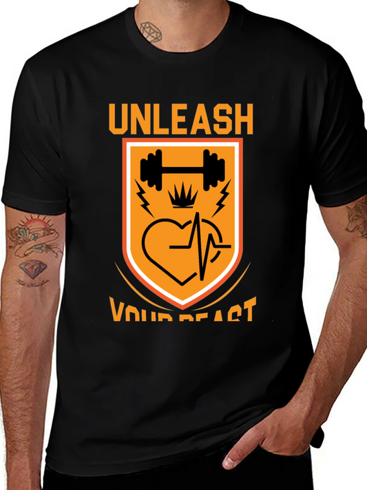 Unleash Your Beast Graphic Tee - Fitness Motivation