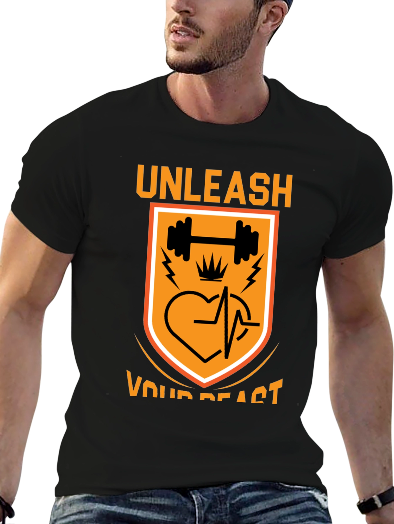 Unleash Your Beast Graphic Tee - Fitness Motivation