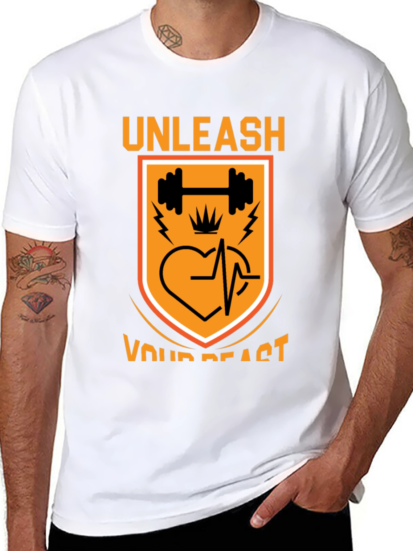 Unleash Your Beast Graphic Tee - Fitness Motivation