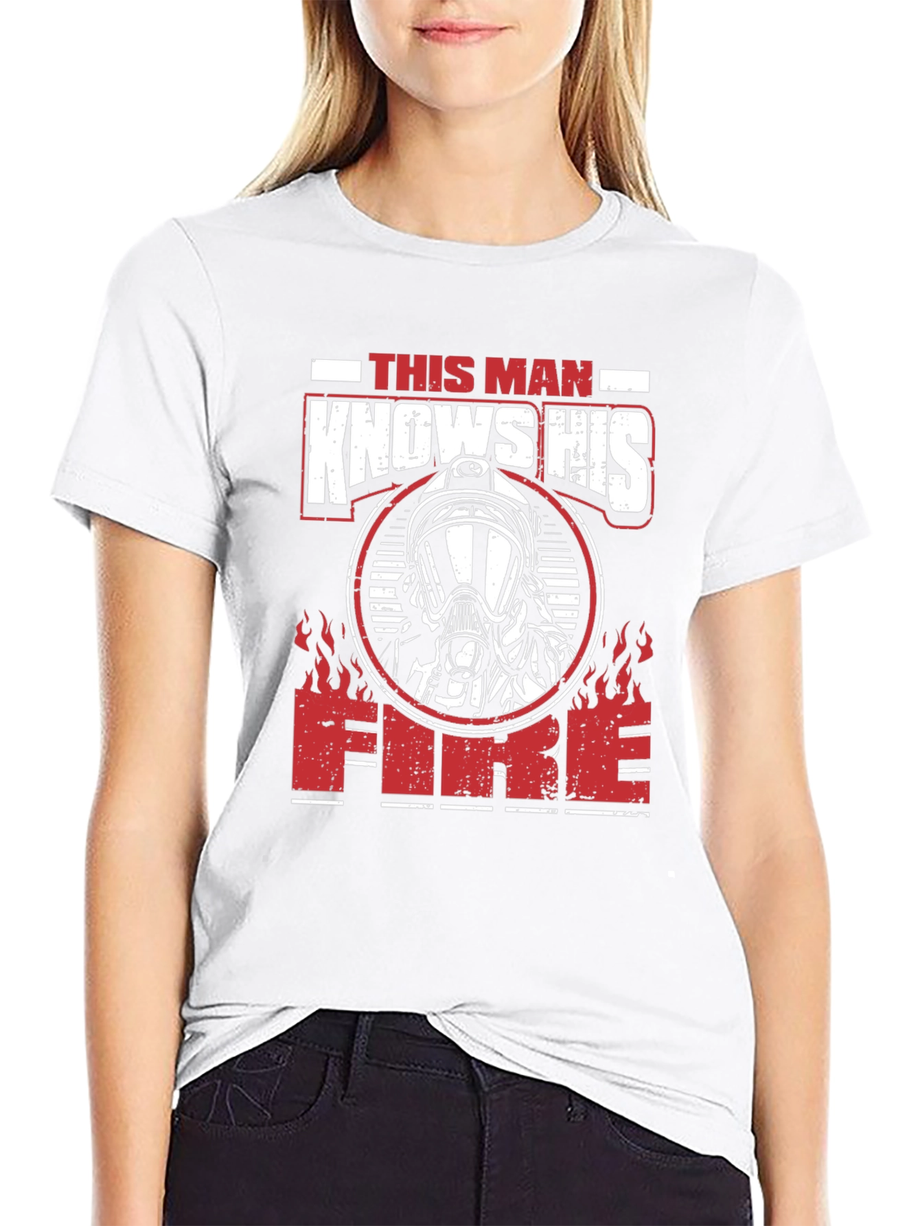 Firefighter This Man Knows His Fire Graphic T-Shirt