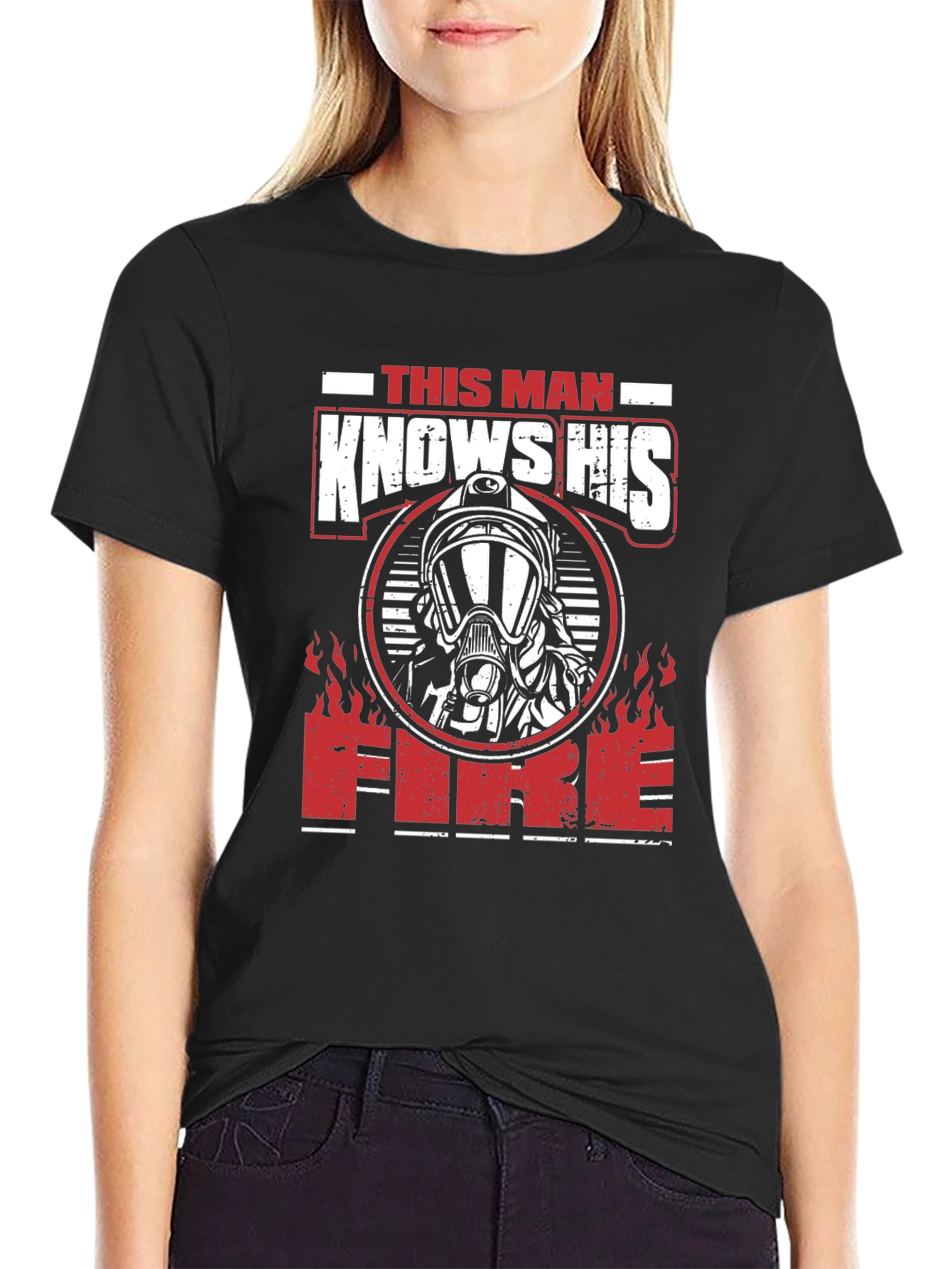Firefighter This Man Knows His Fire Graphic T-Shirt