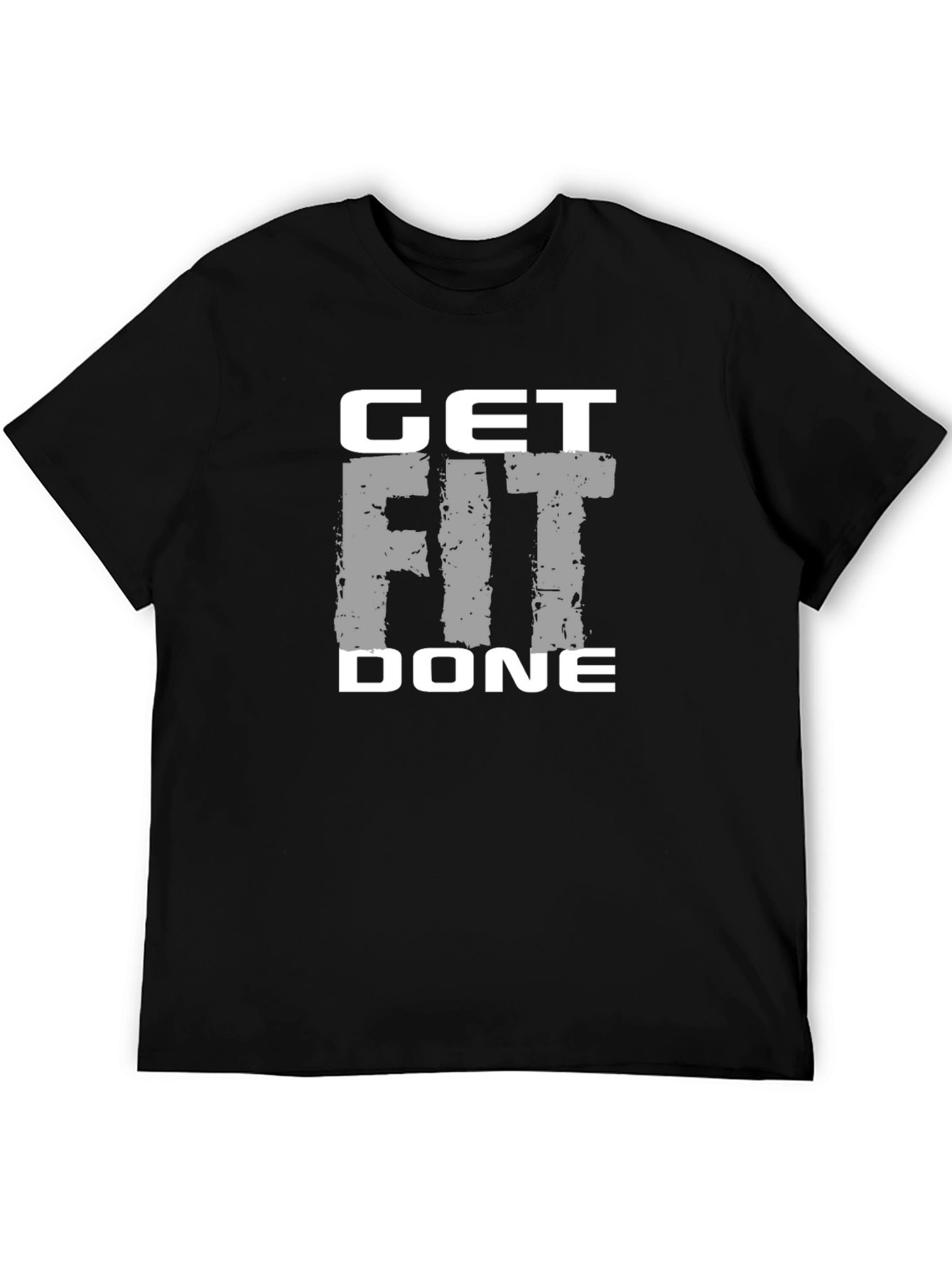 Get Fit Done T-Shirt - Mens Black Fitness Tee