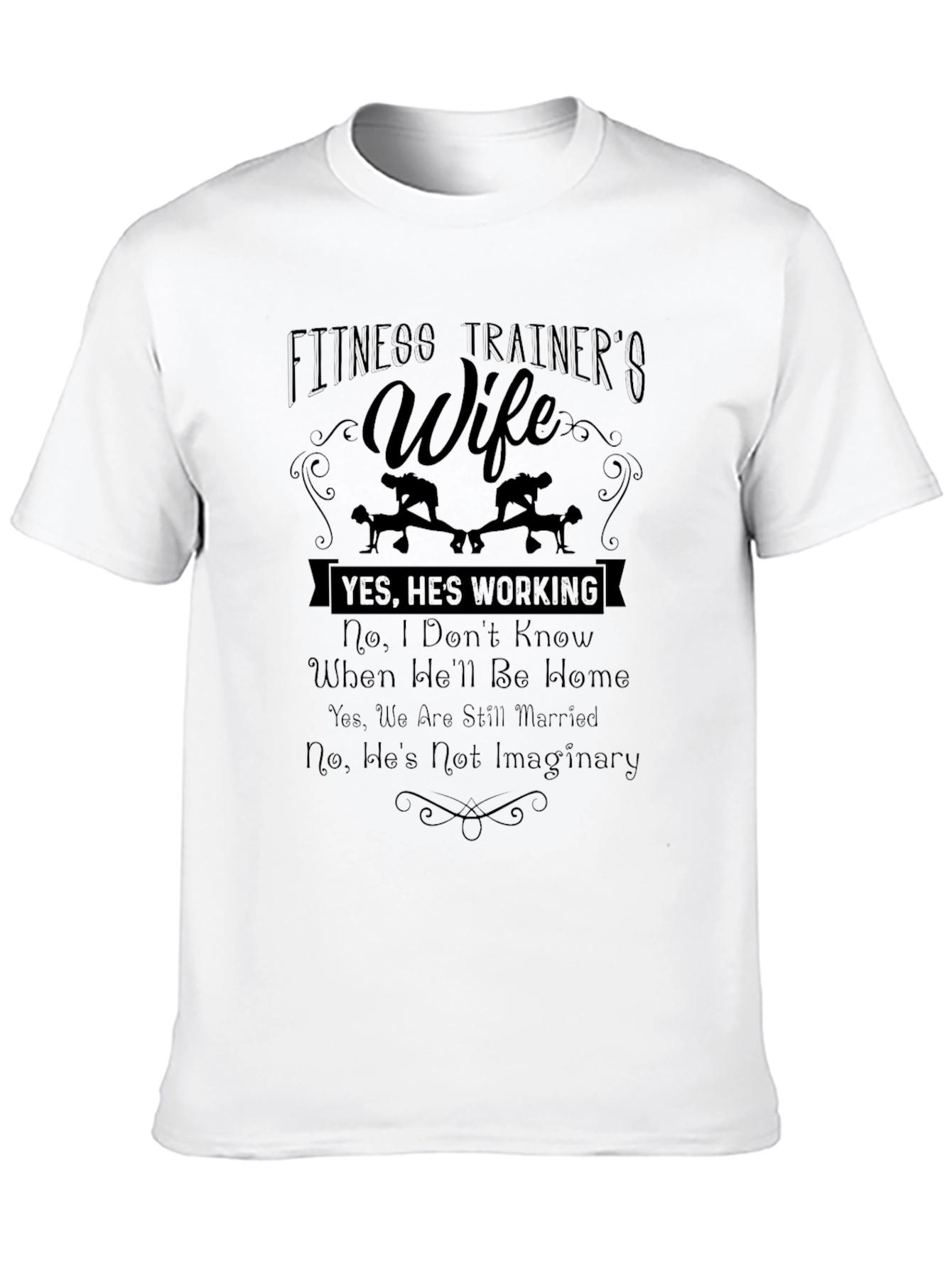 Fitness Trainers Wife Graphic Tee - Black