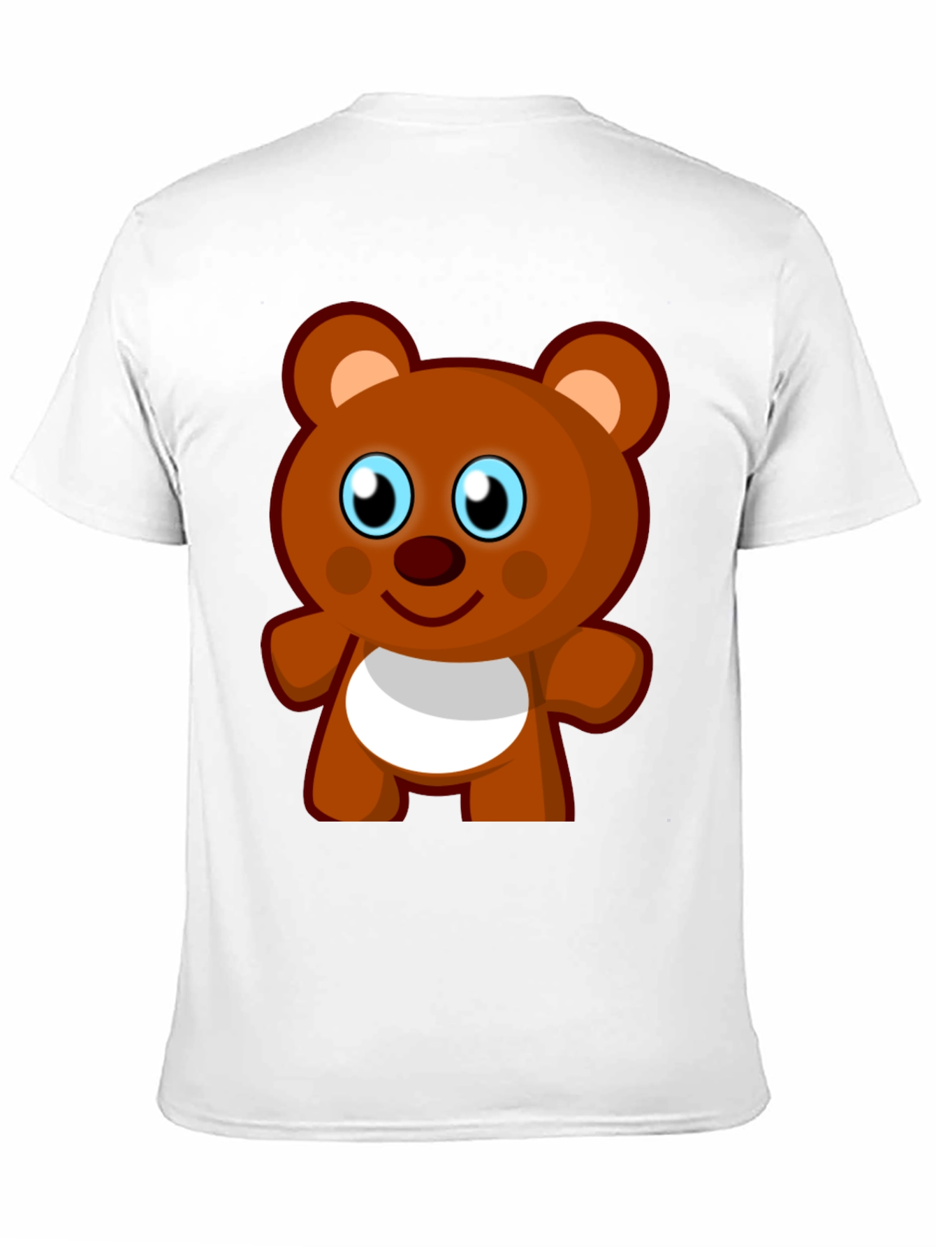 Cute Cartoon Bear Black T-Shirt