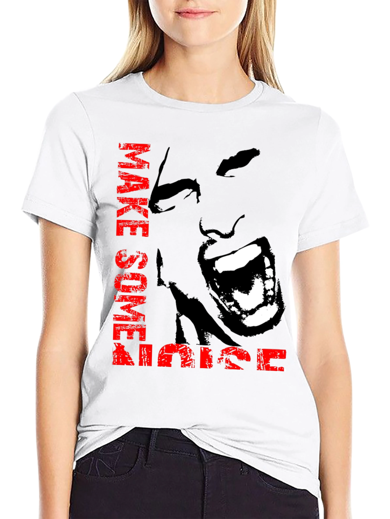Make Some Noise Graphic Tee - Bold Black T-Shirt
