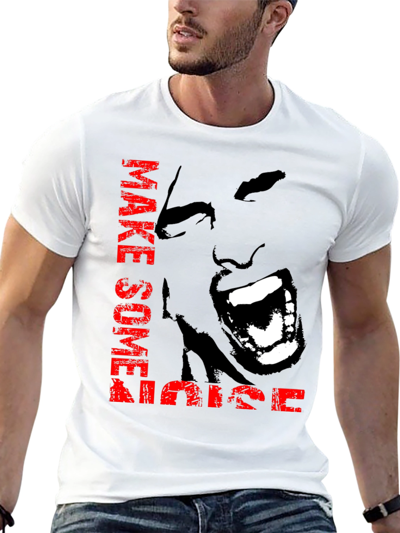 Make Some Noise Graphic Tee - Bold Black T-Shirt