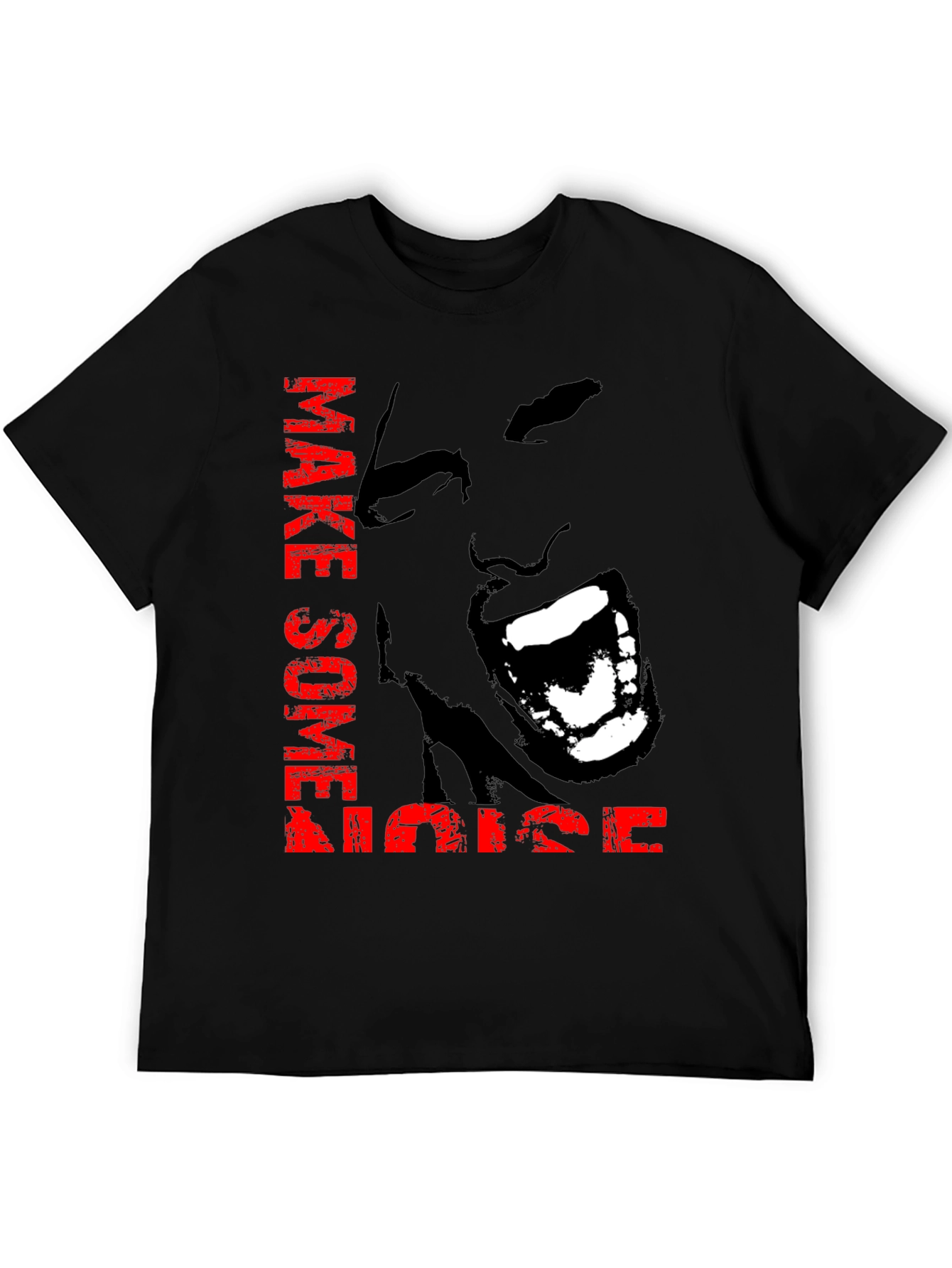 Make Some Noise Graphic Tee - Bold Black T-Shirt