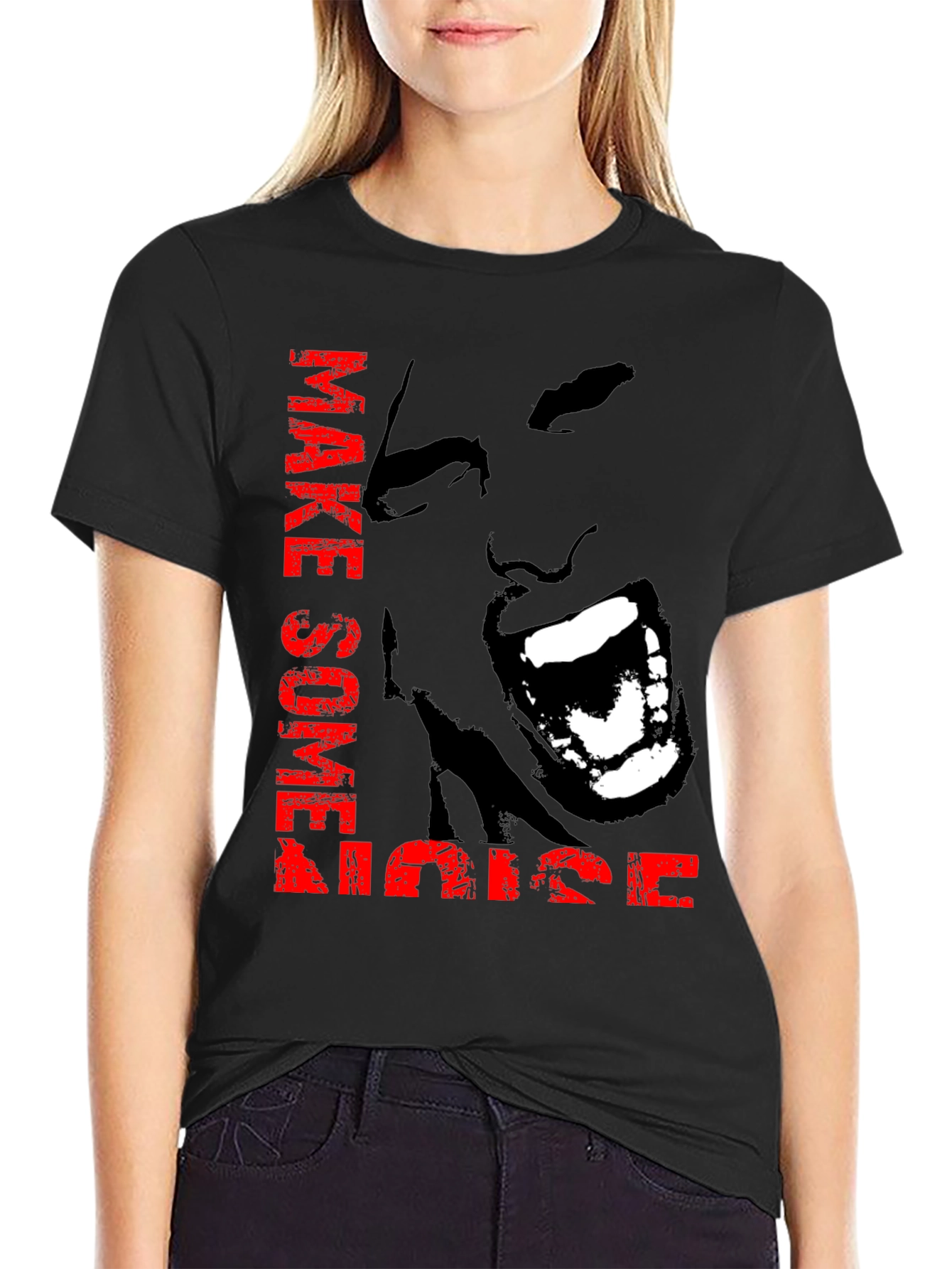 Make Some Noise Graphic Tee - Bold Black T-Shirt