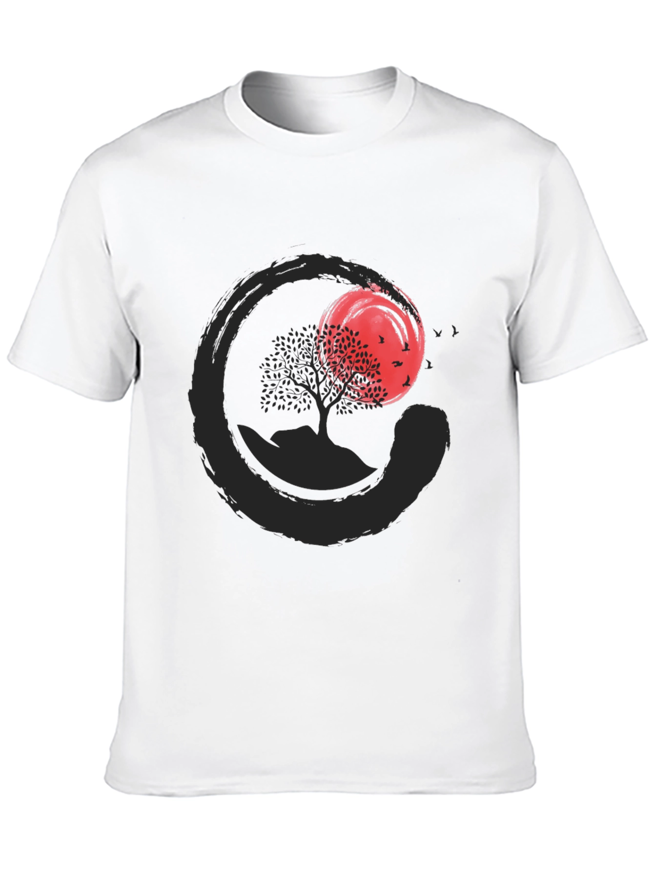 Zen Circle Tree Graphic T-Shirt - Relaxed Fit