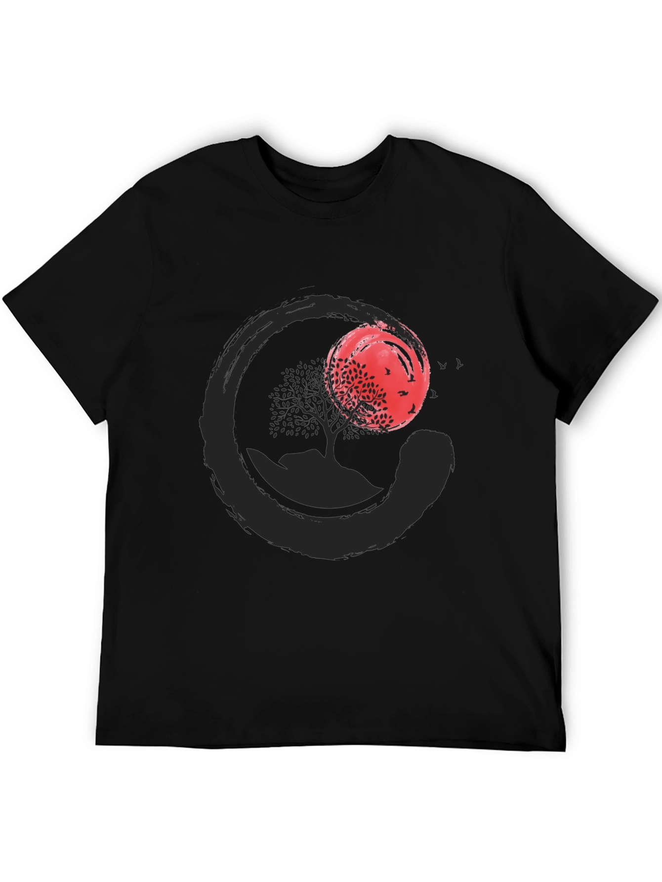 Zen Circle Tree Graphic T-Shirt - Relaxed Fit