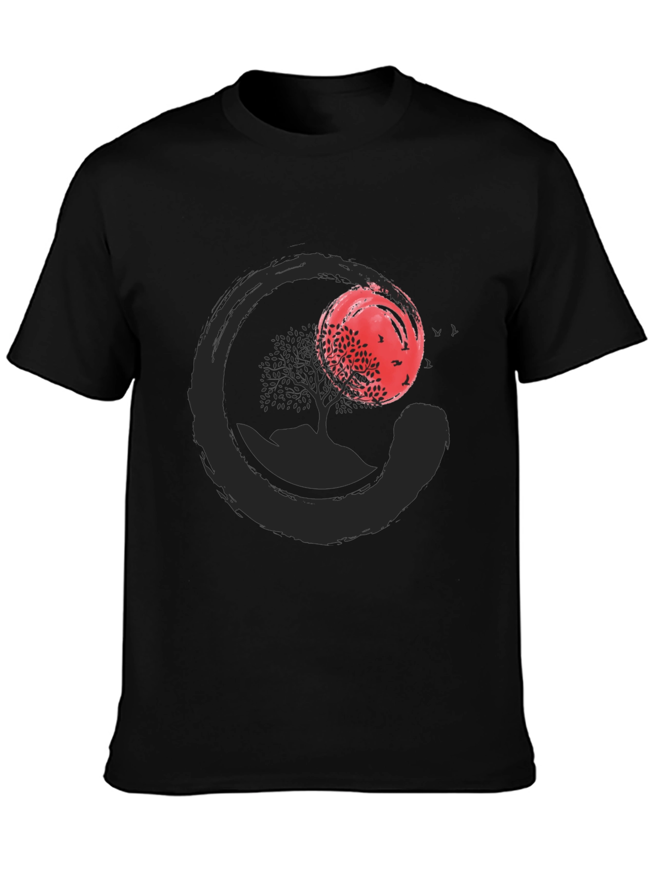 Zen Circle Tree Graphic T-Shirt - Relaxed Fit