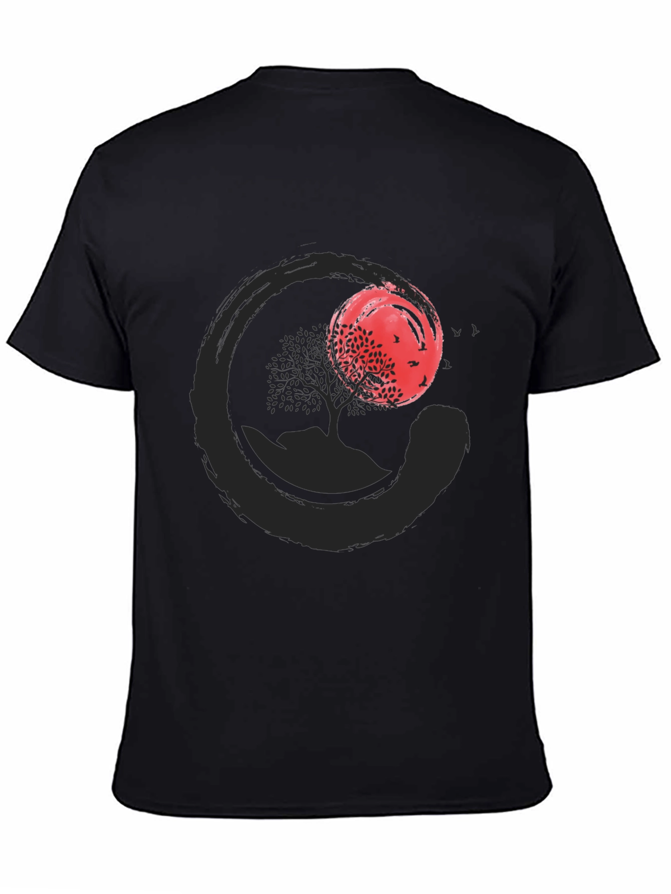Zen Circle Tree Graphic T-Shirt - Relaxed Fit
