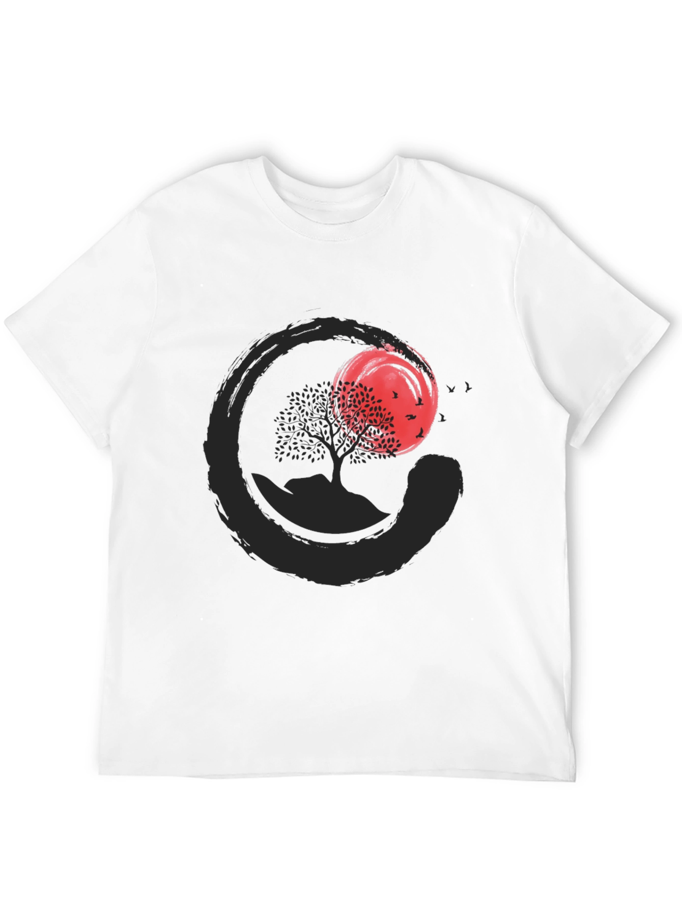 Zen Circle Tree Graphic T-Shirt - Relaxed Fit