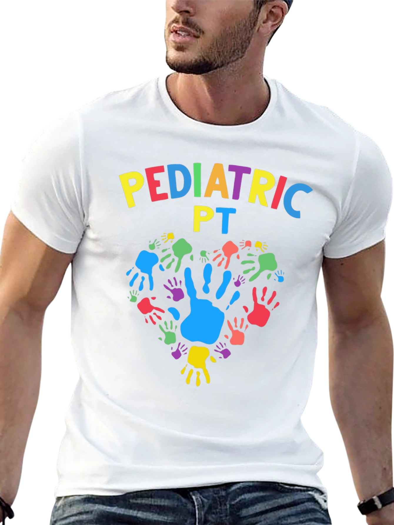 Pediatric PT Handprint Heart Graphic T-Shirt