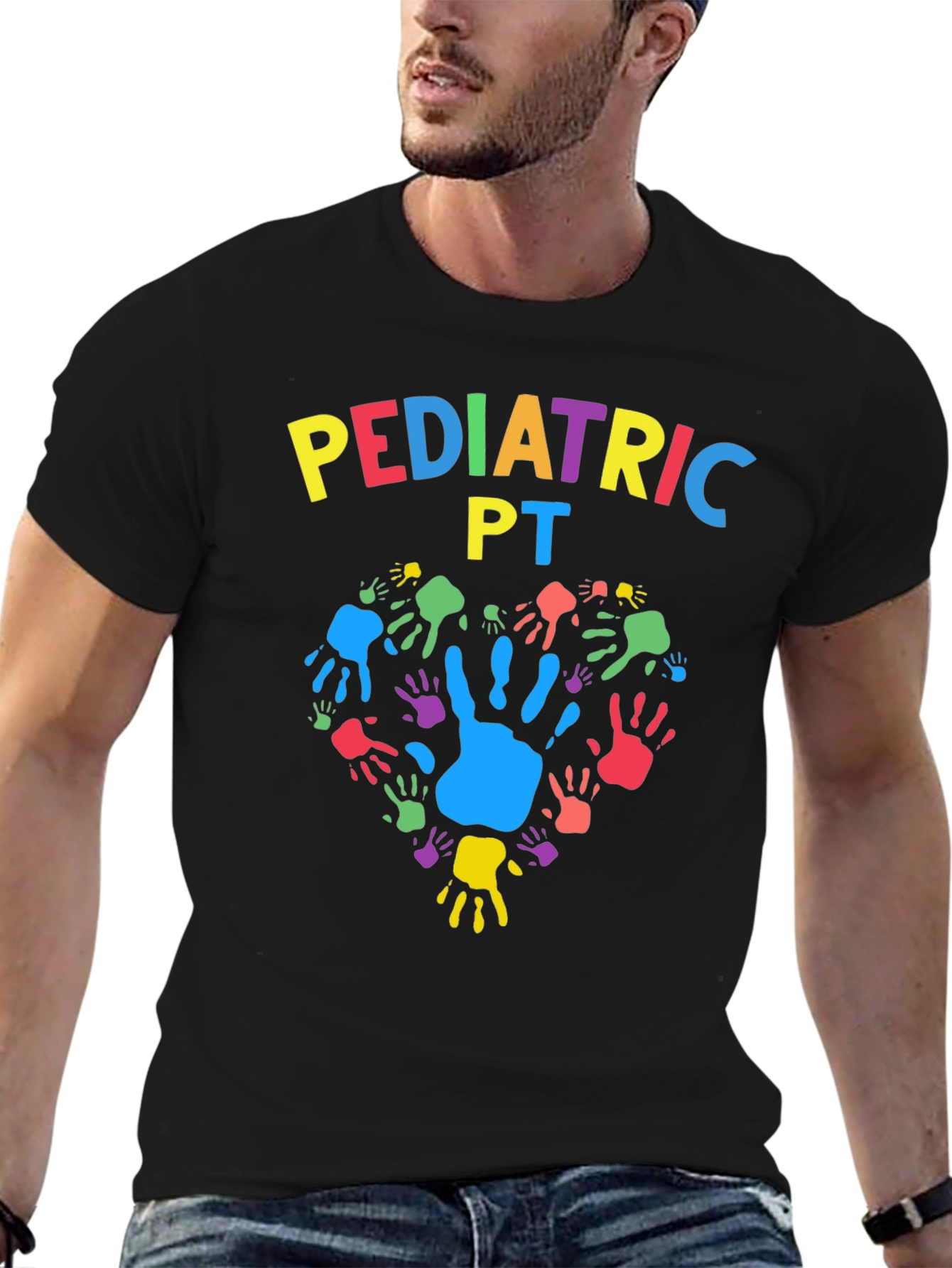 Pediatric PT Handprint Heart Graphic T-Shirt