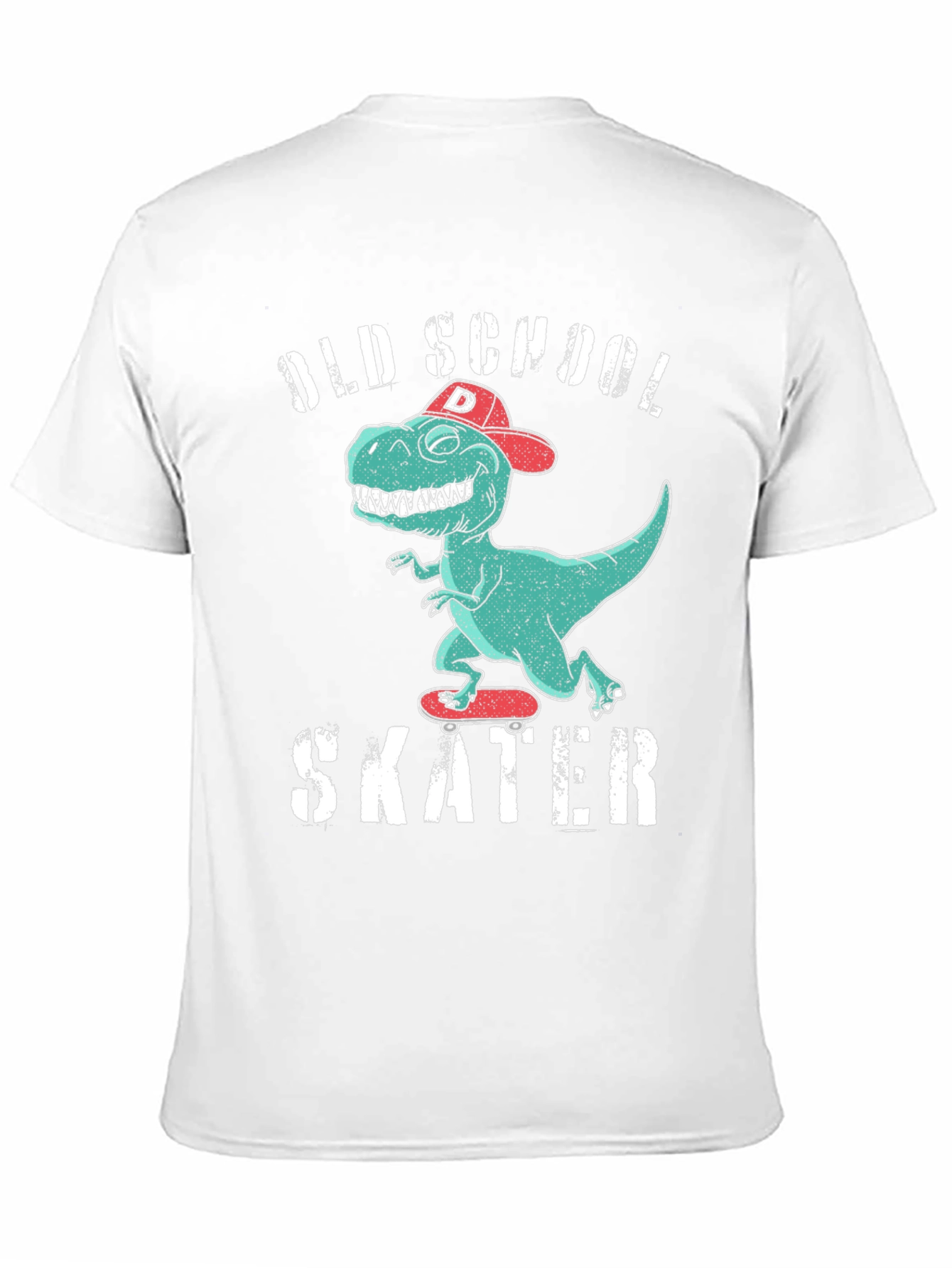Old School Skater Dinosaur Graphic T-Shirt