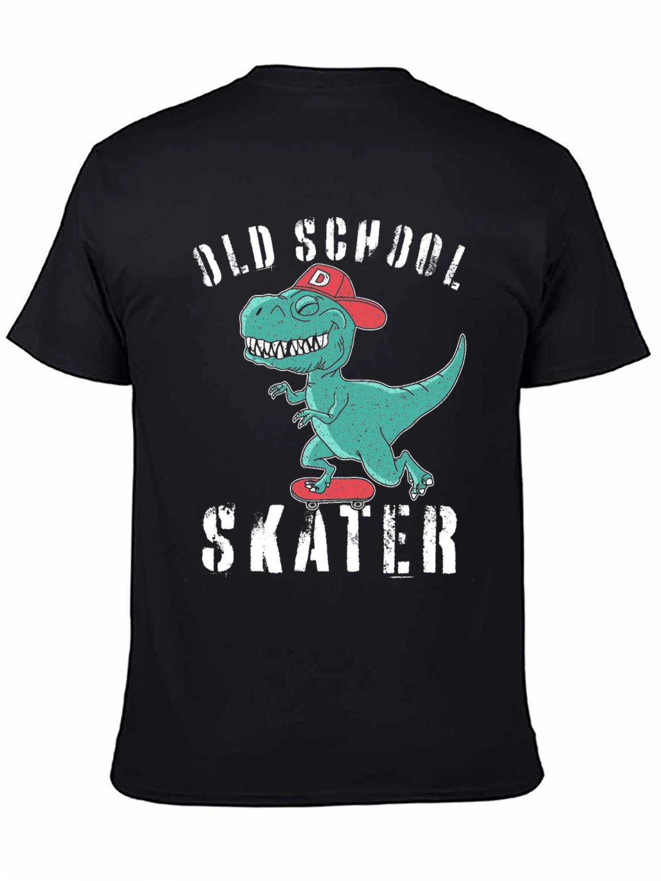 Old School Skater Dinosaur Graphic T-Shirt