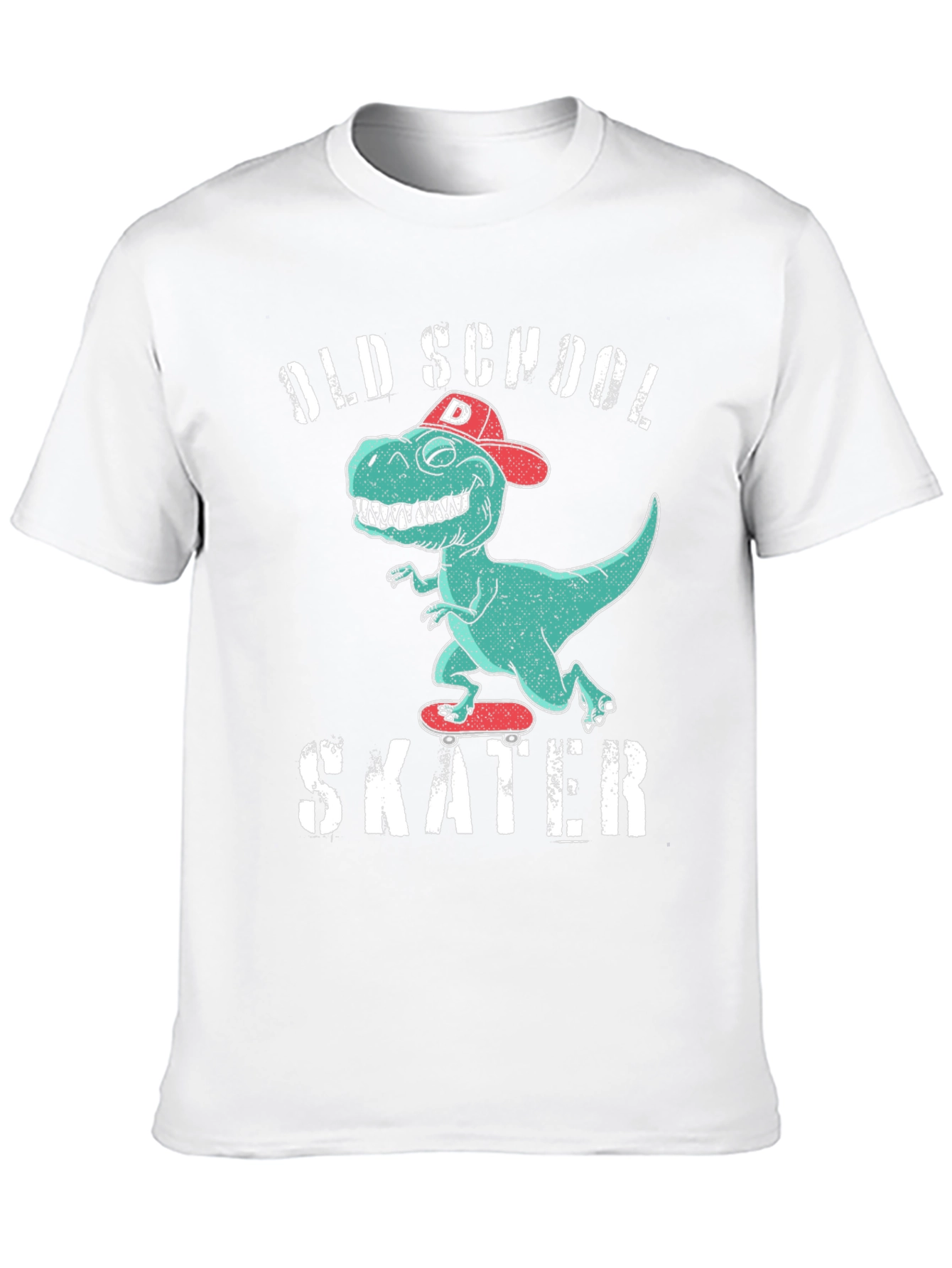 Old School Skater Dinosaur Graphic T-Shirt