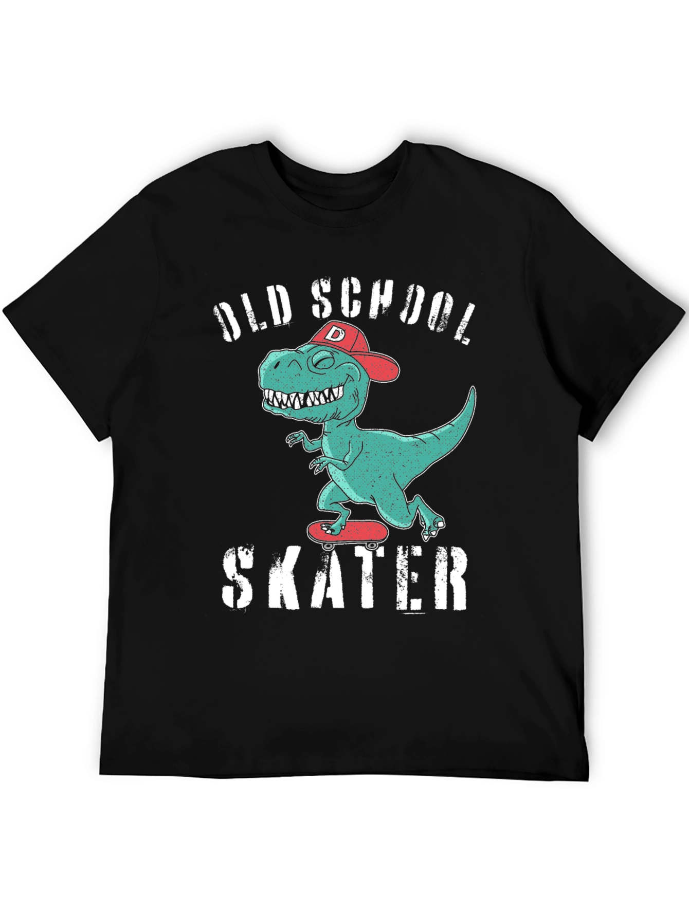 Old School Skater Dinosaur Graphic T-Shirt