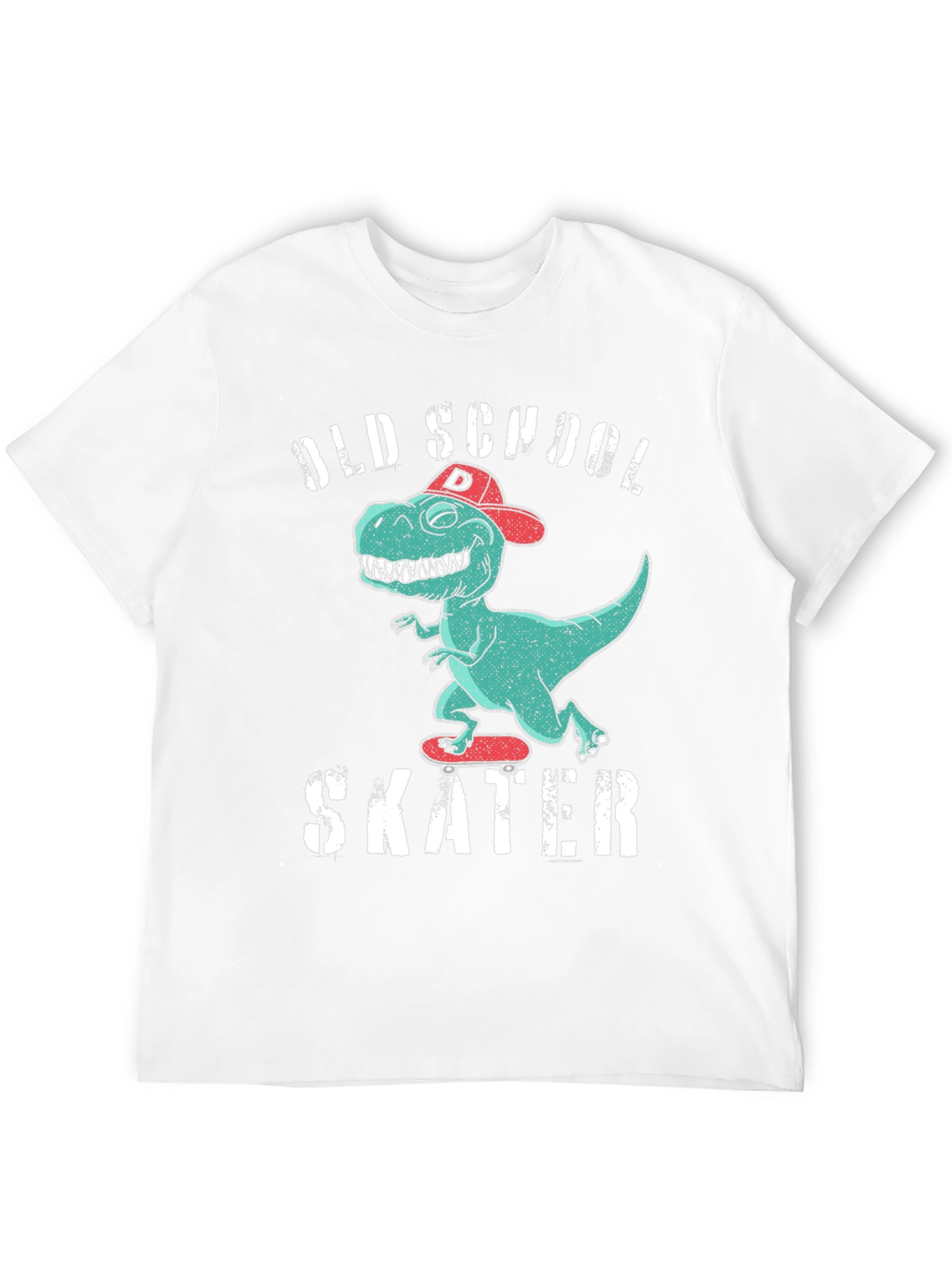Old School Skater Dinosaur Graphic T-Shirt