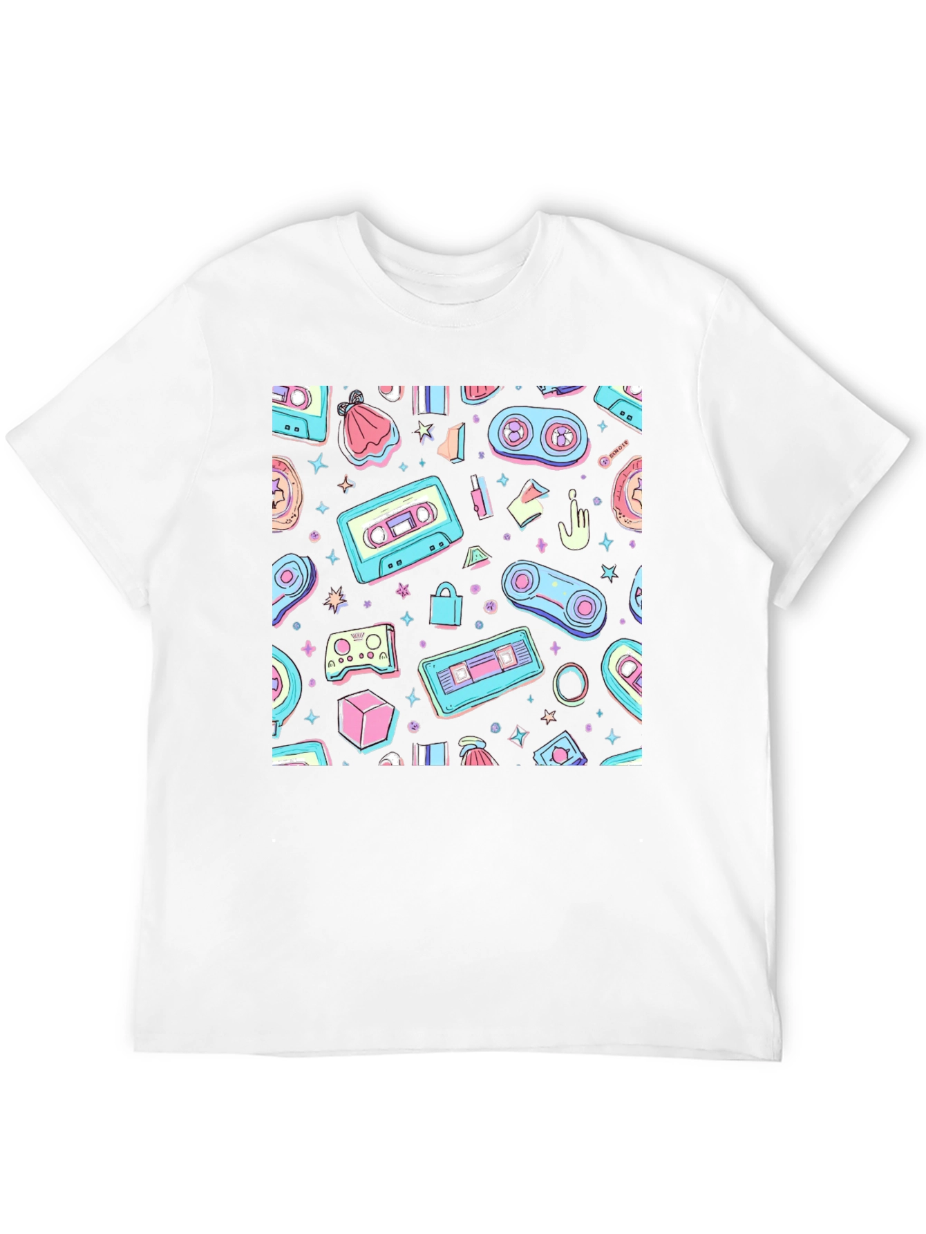 Retro Gamer Pattern T-Shirt
