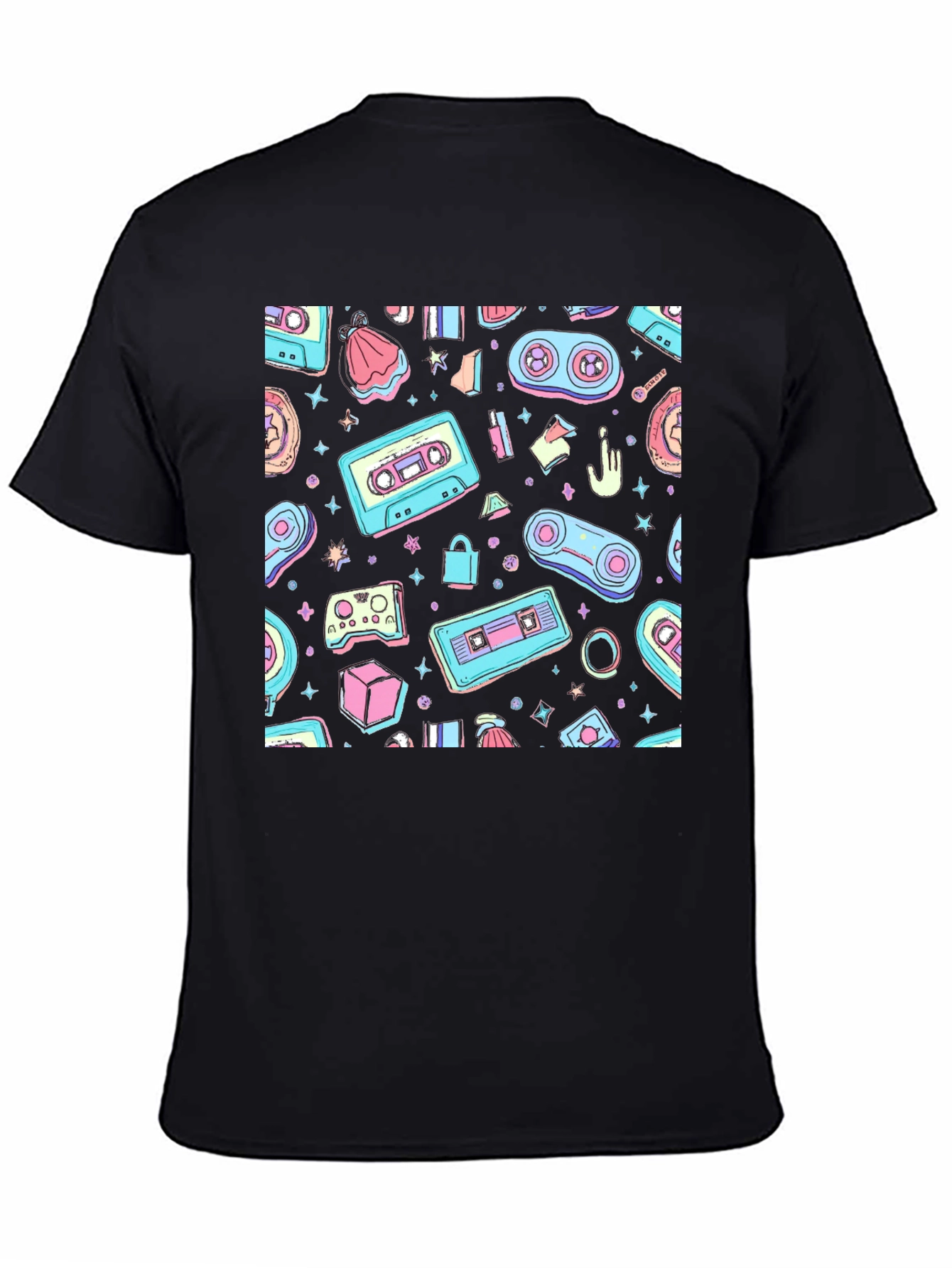 Retro Gamer Pattern T-Shirt