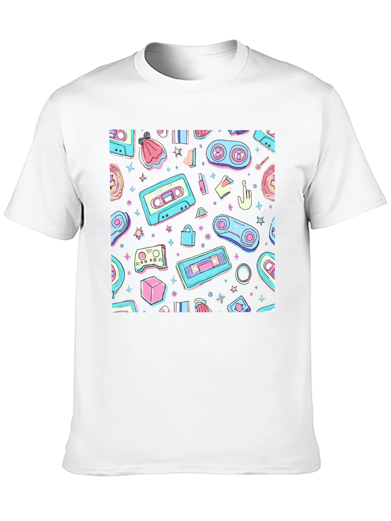 Retro Gamer Pattern T-Shirt