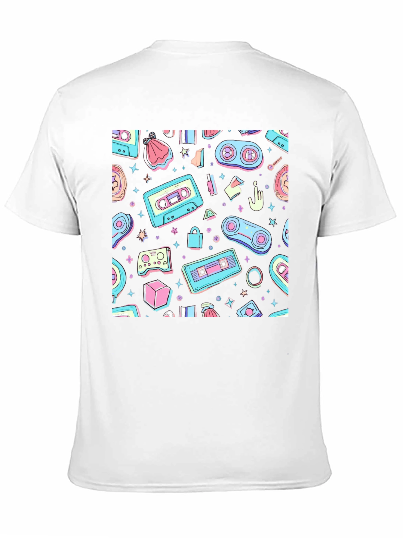 Retro Gamer Pattern T-Shirt