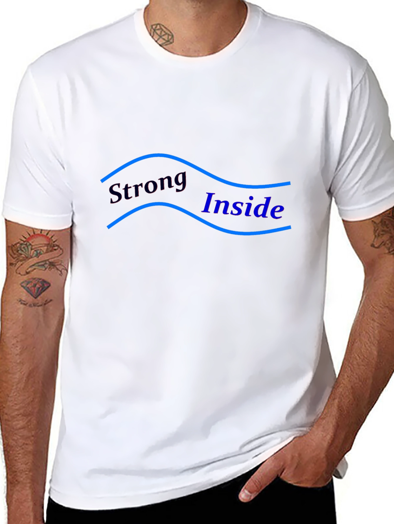 Strong Inside Graphic Tee - Mens Black T-Shirt
