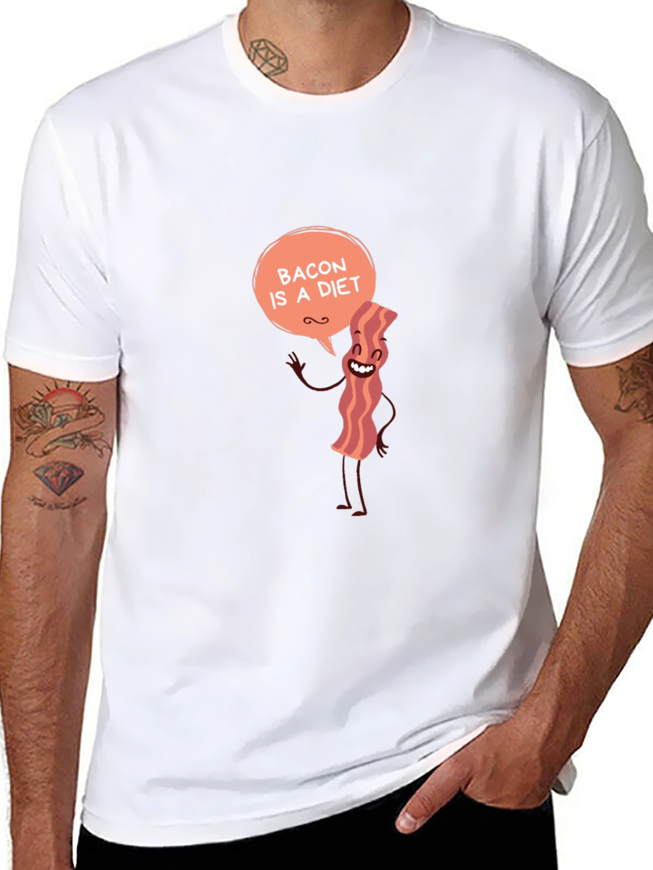 Bacon Diet T-Shirt Funny Foodie Tee
