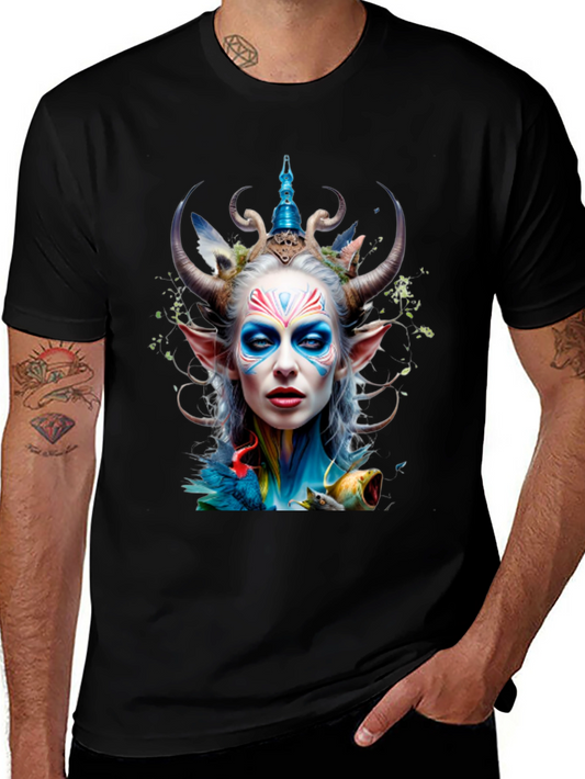 Fantasy Faun Graphic Tee - Unique Art Print