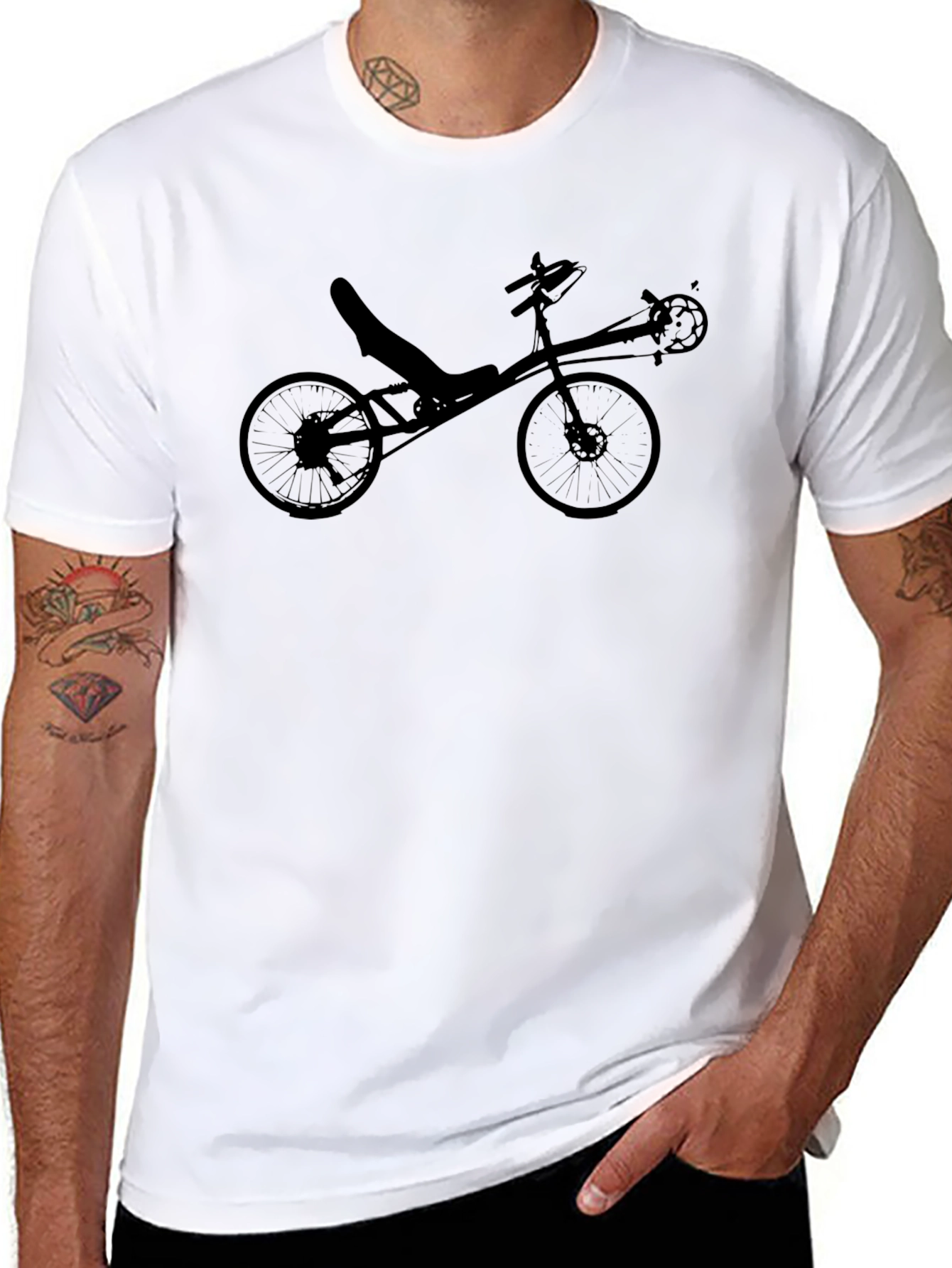 Recumbent Bike Silhouette T-Shirt