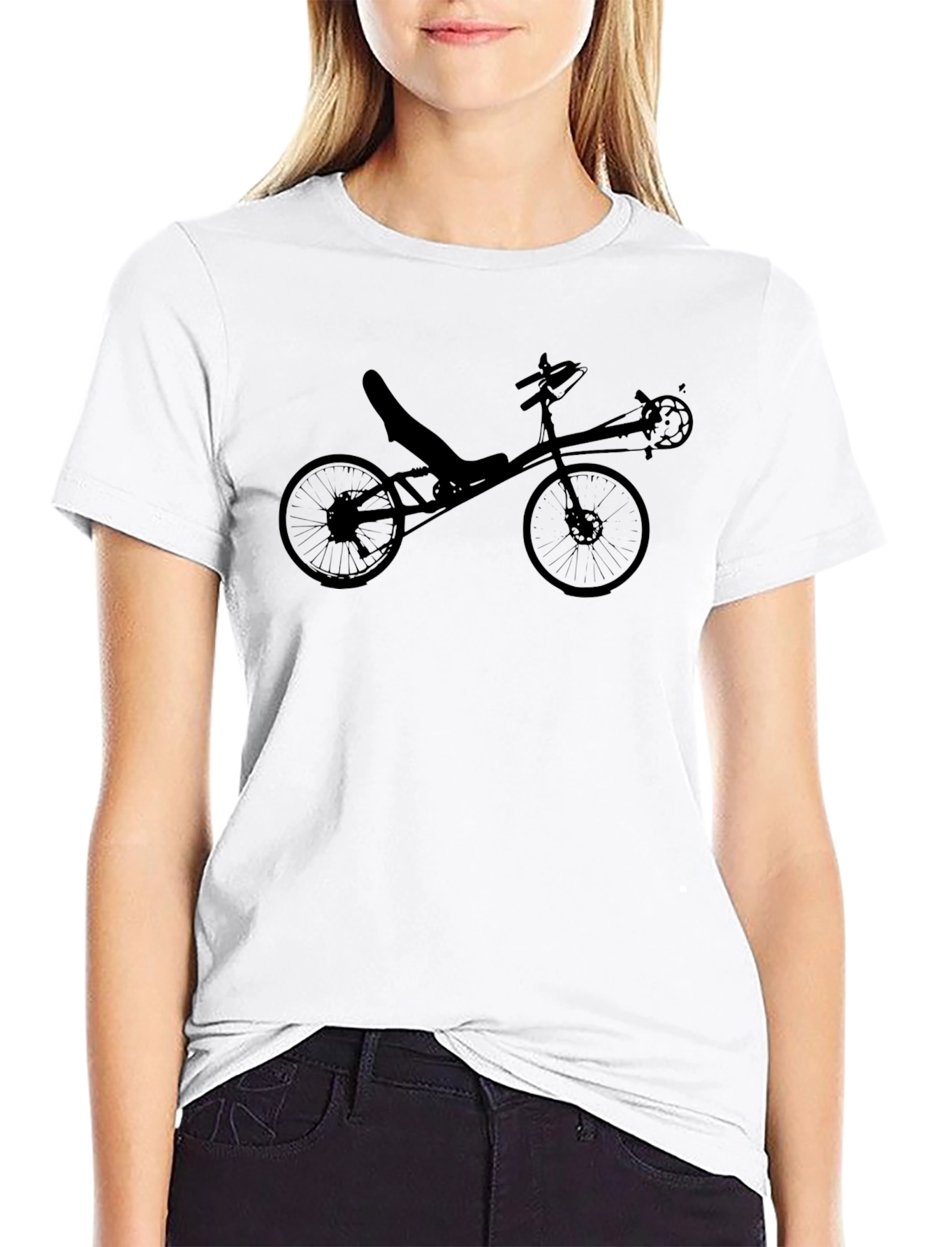 Recumbent Bike Silhouette T-Shirt