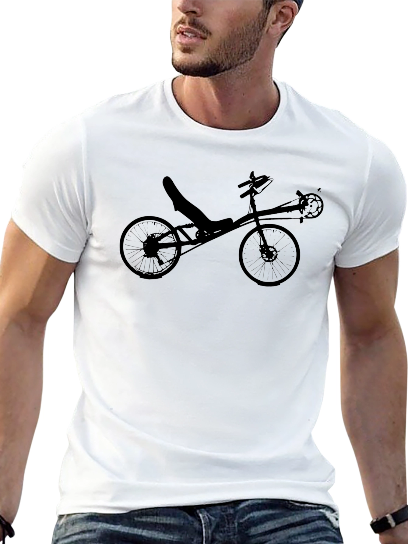 Recumbent Bike Silhouette T-Shirt