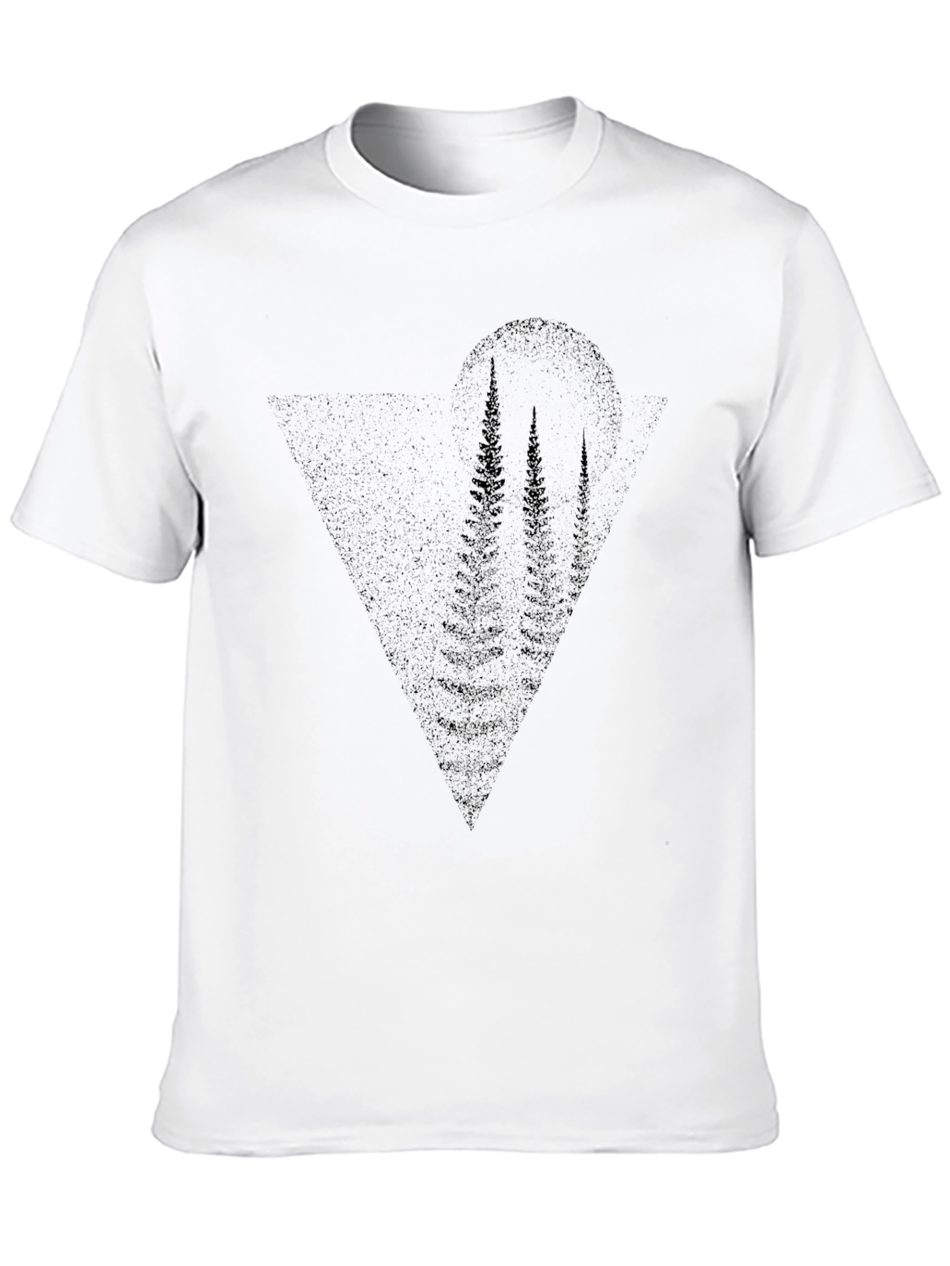 Abstract Tree Graphic Mens Black T-Shirt