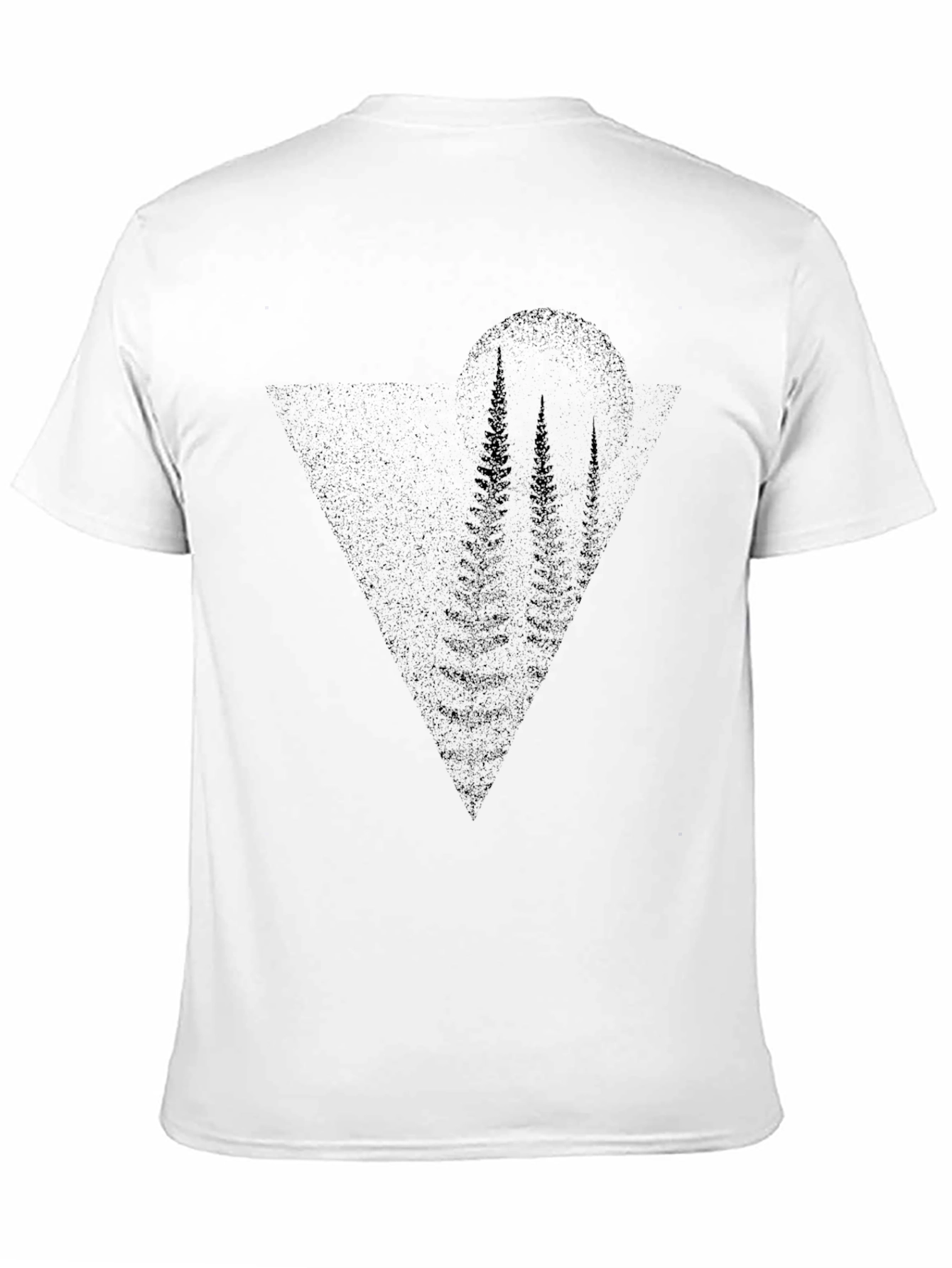 Abstract Tree Graphic Mens Black T-Shirt