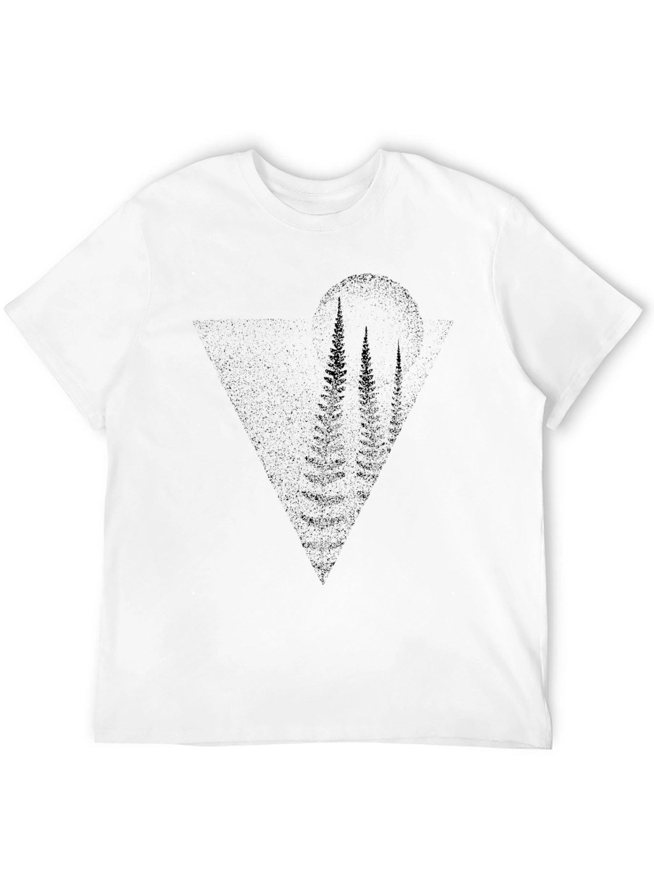 Abstract Tree Graphic Mens Black T-Shirt